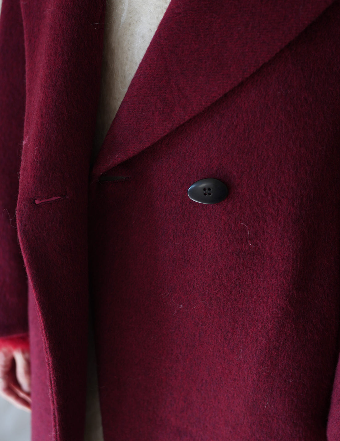 Wool Arupaka Long Coat・Bordeaux