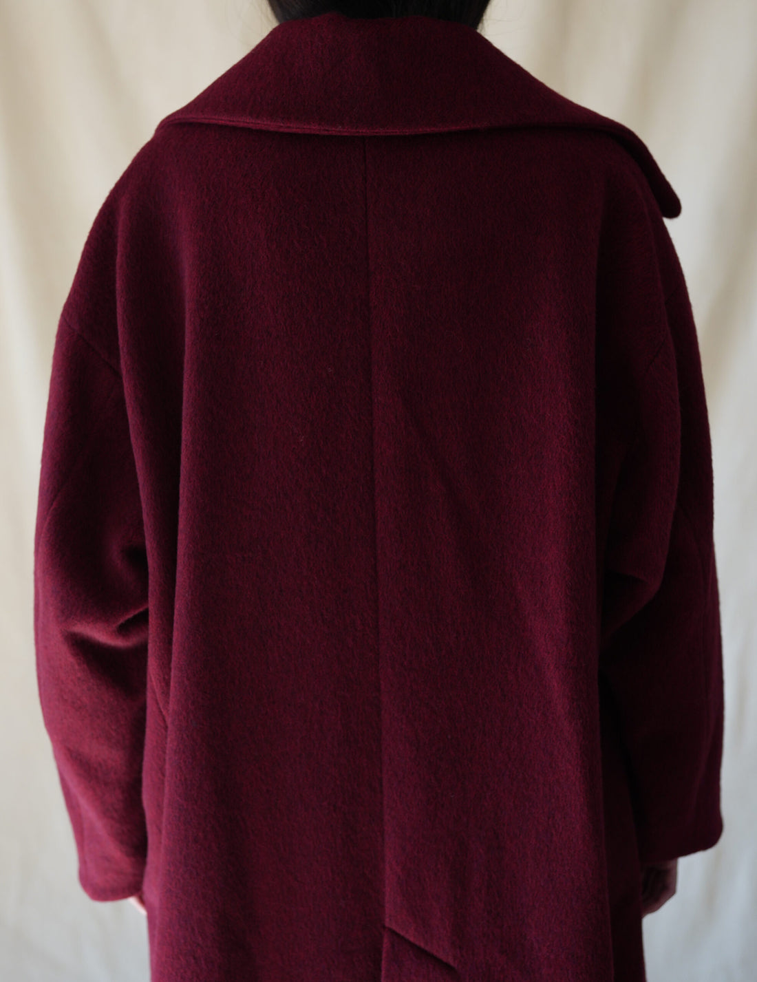 Wool Arupaka Long Coat・Bordeaux