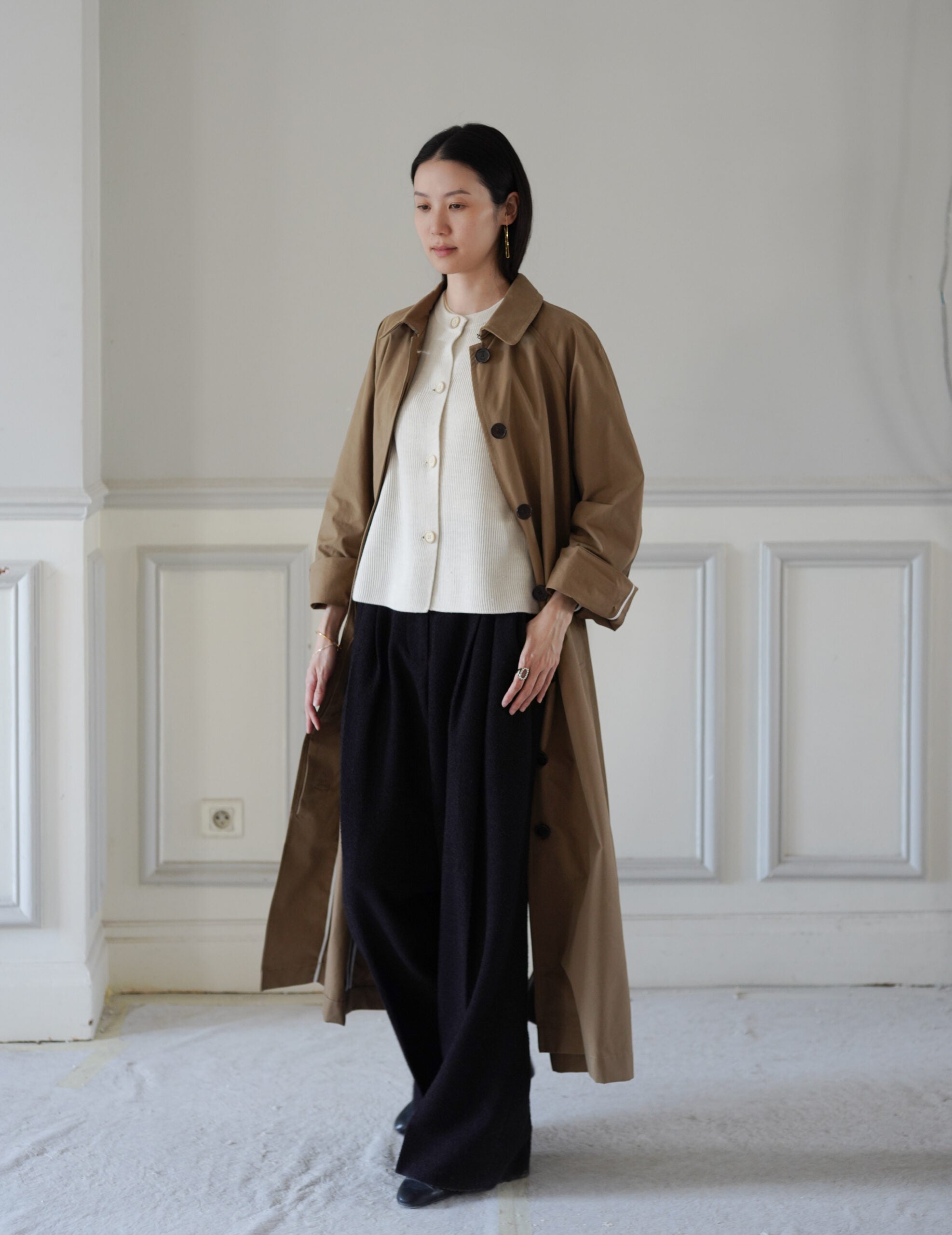 Caro Half Panama Coat・Drabe