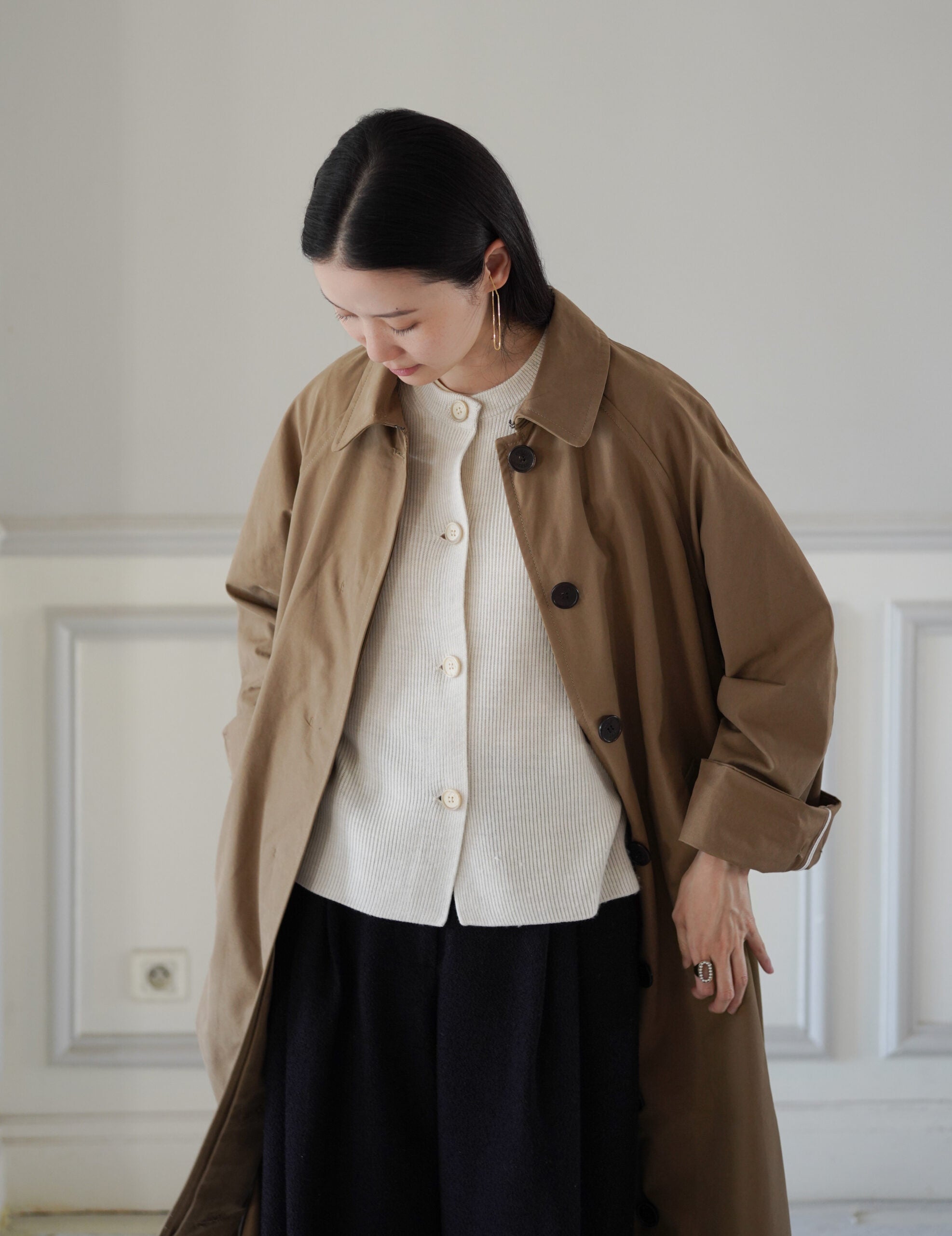 Caro Half Panama Coat・Drabe