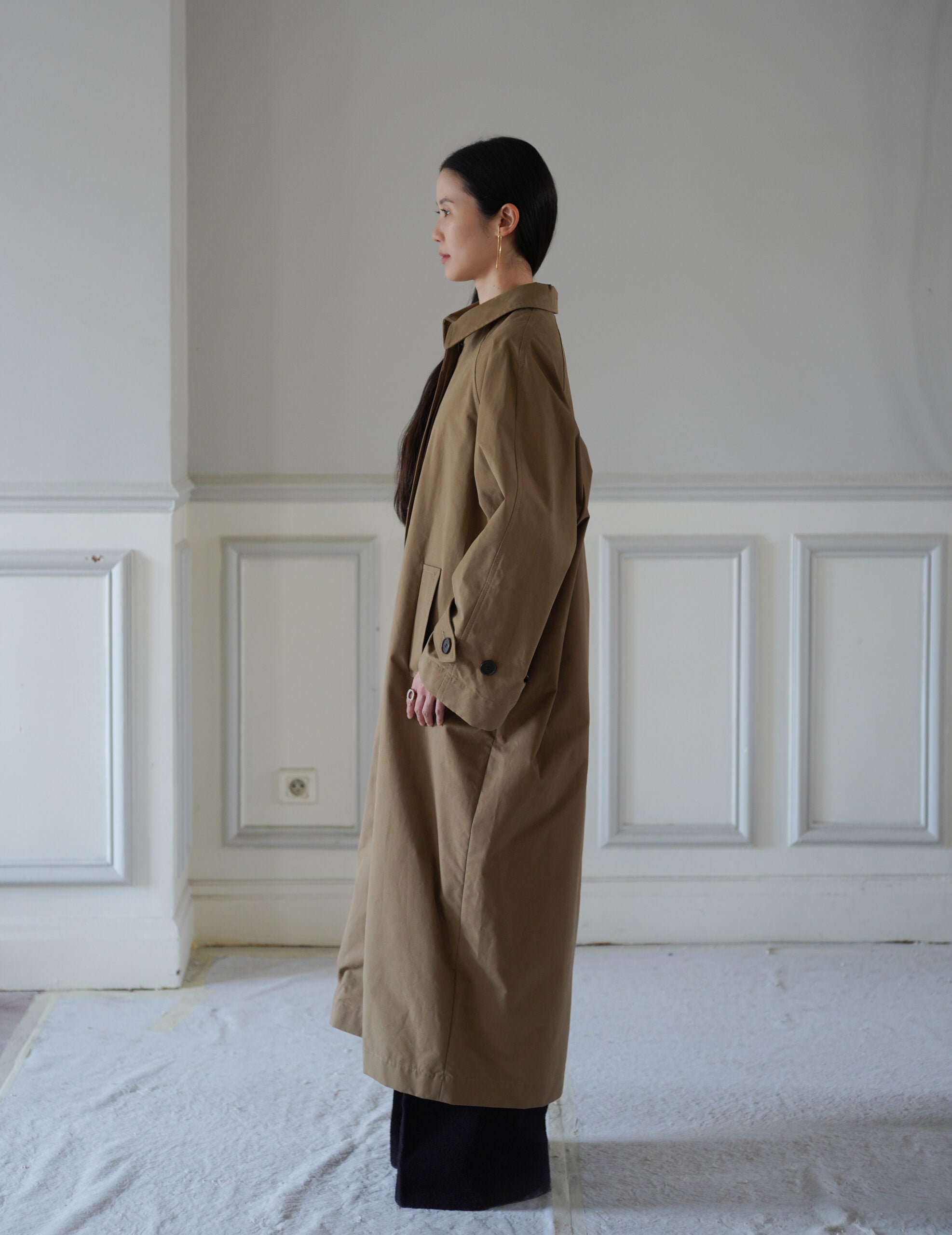 Caro Half Panama Coat・Drabe