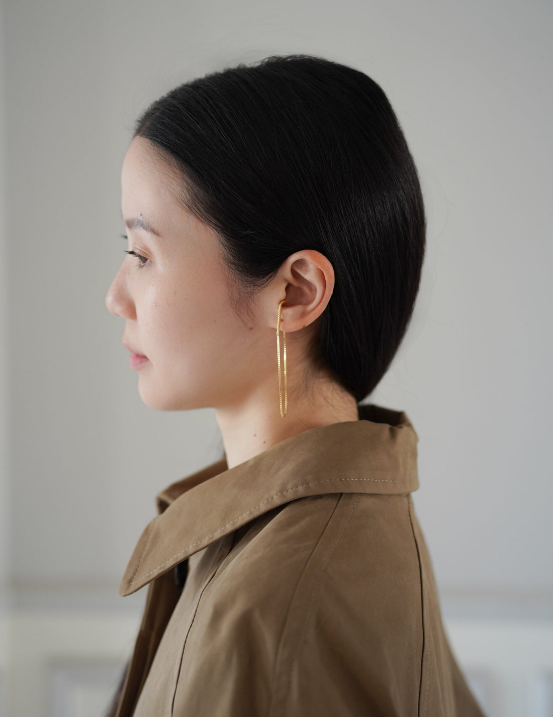 Caro Half Panama 棉質風衣・駝棕色