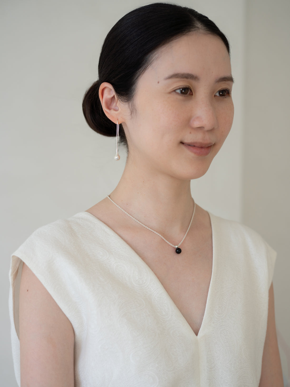 黑瑪瑙圓球吊墜