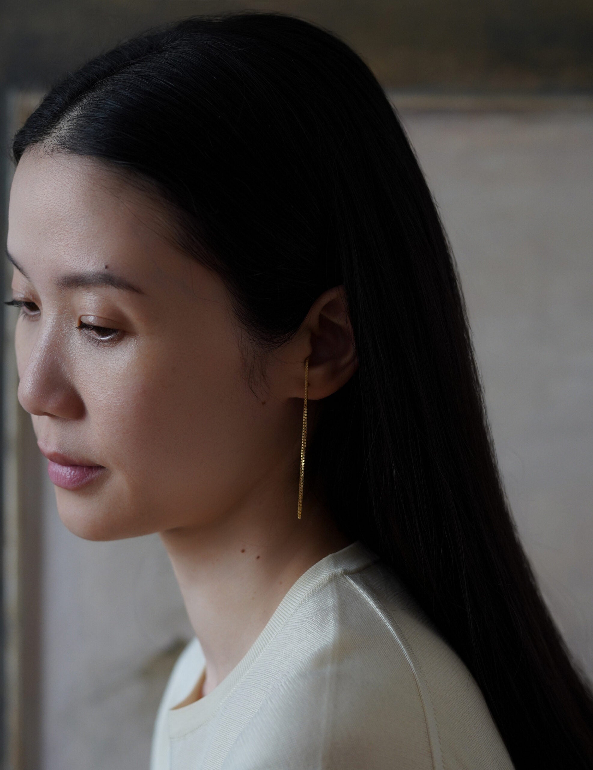 CURRENTS 長鍊耳環・金