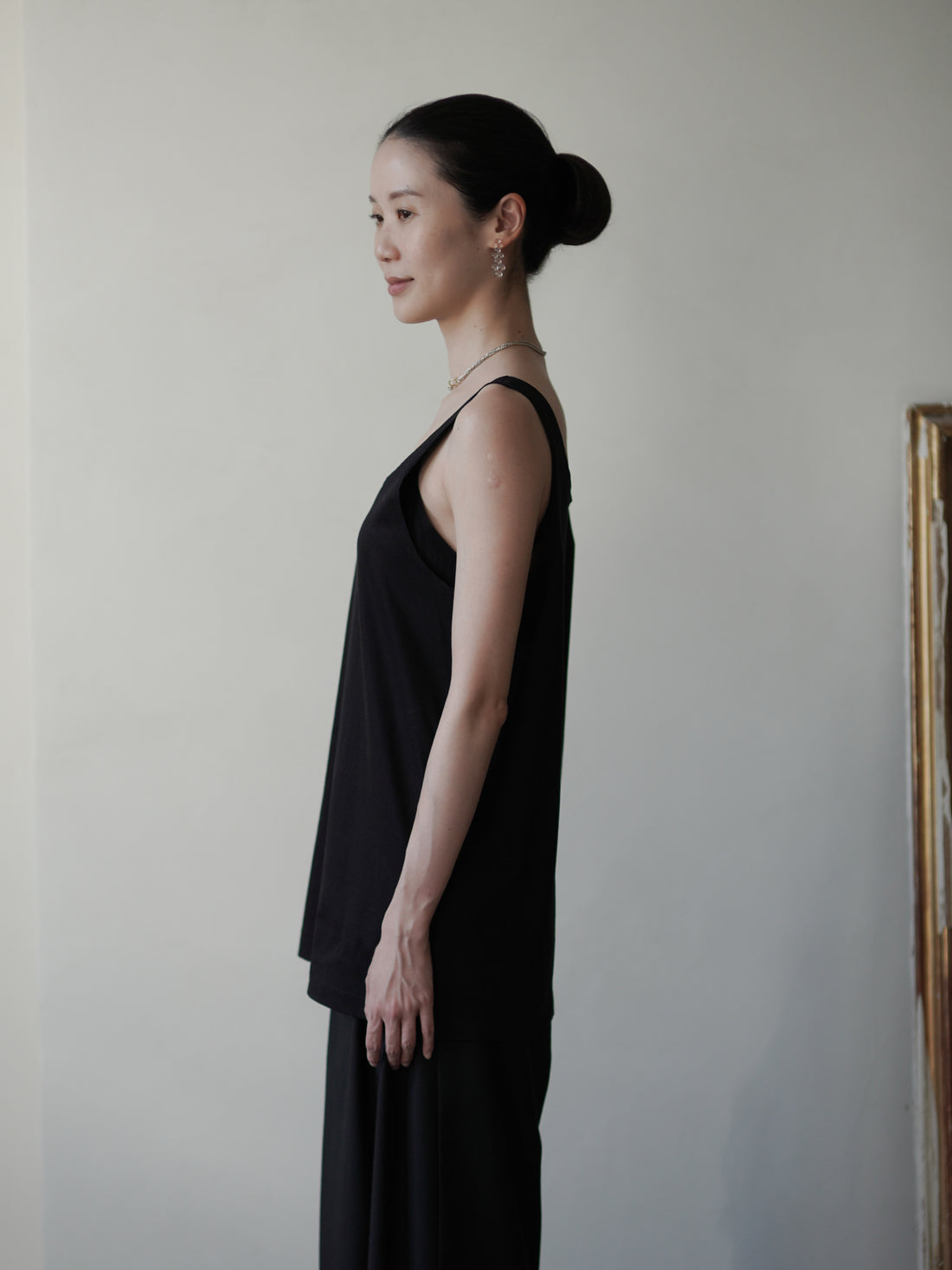 Orielle 真絲歐根紗罩衫套裝・黑色