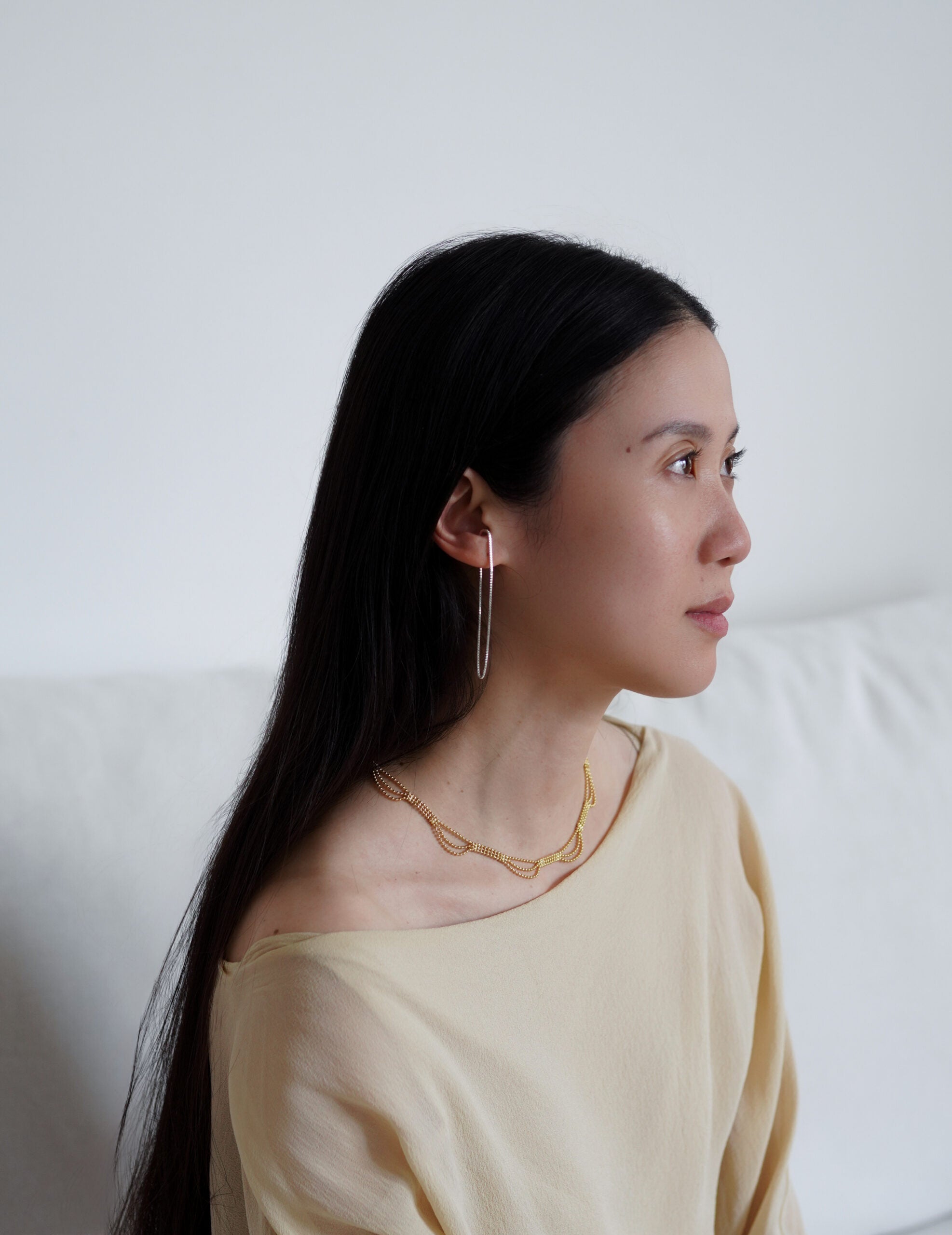 CURRENTS 長鍊耳環・銀