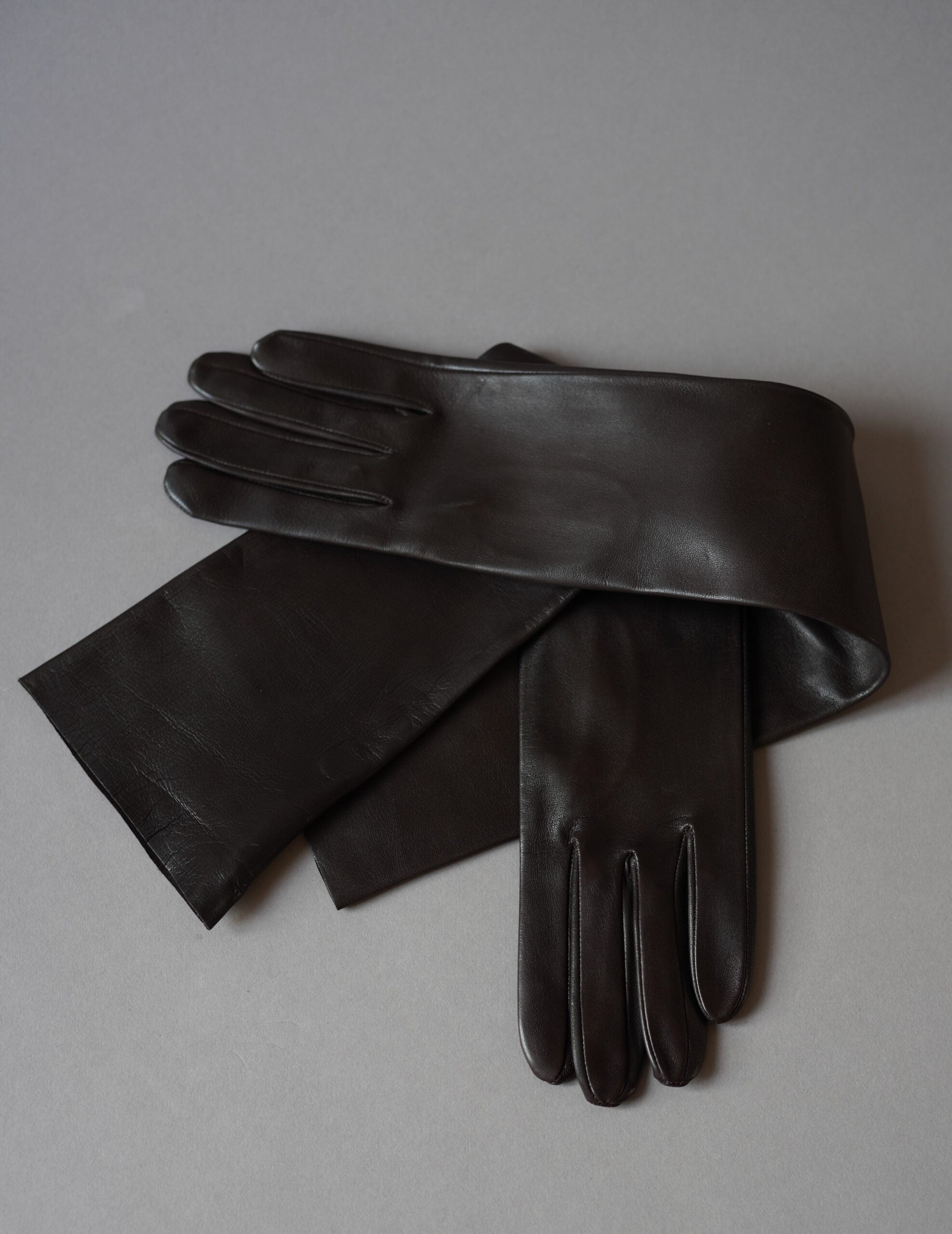 JIN 羊皮長手套・榛果棕