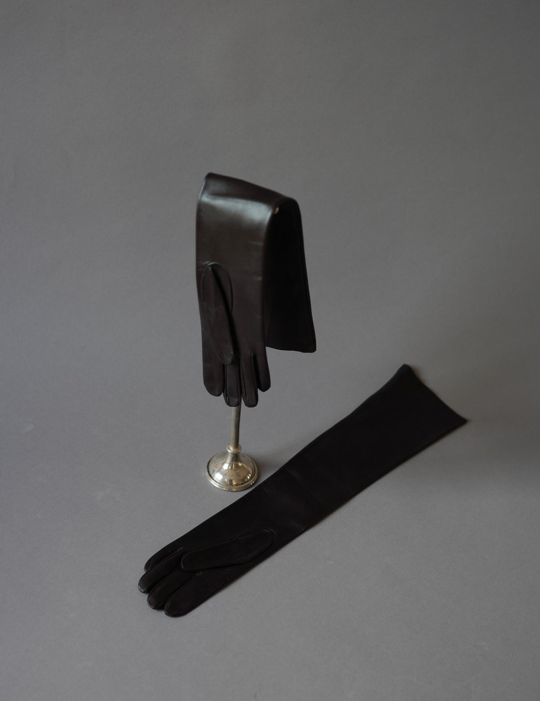 JIN 羊皮長手套・榛果棕