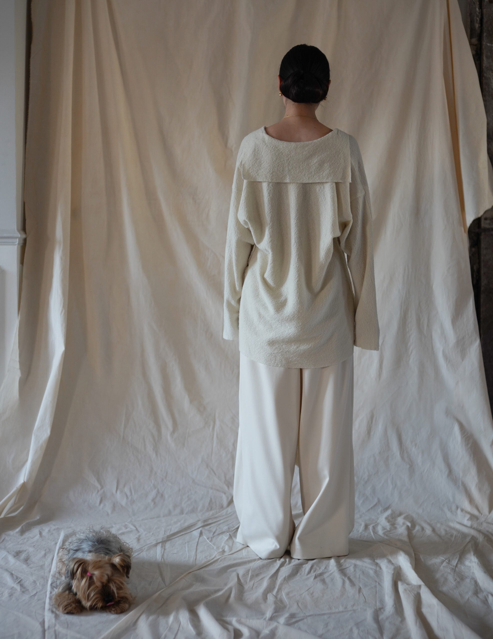 Sailor Wool Knit Top・Ivory White