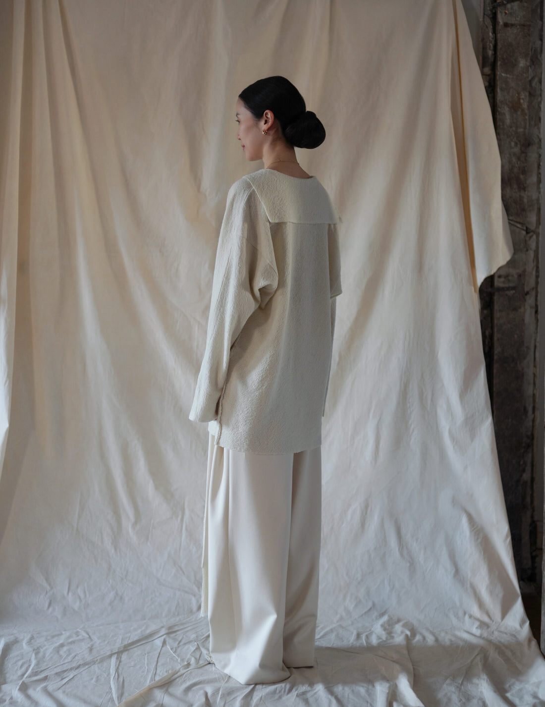 Sailor Wool Knit Top・Ivory White
