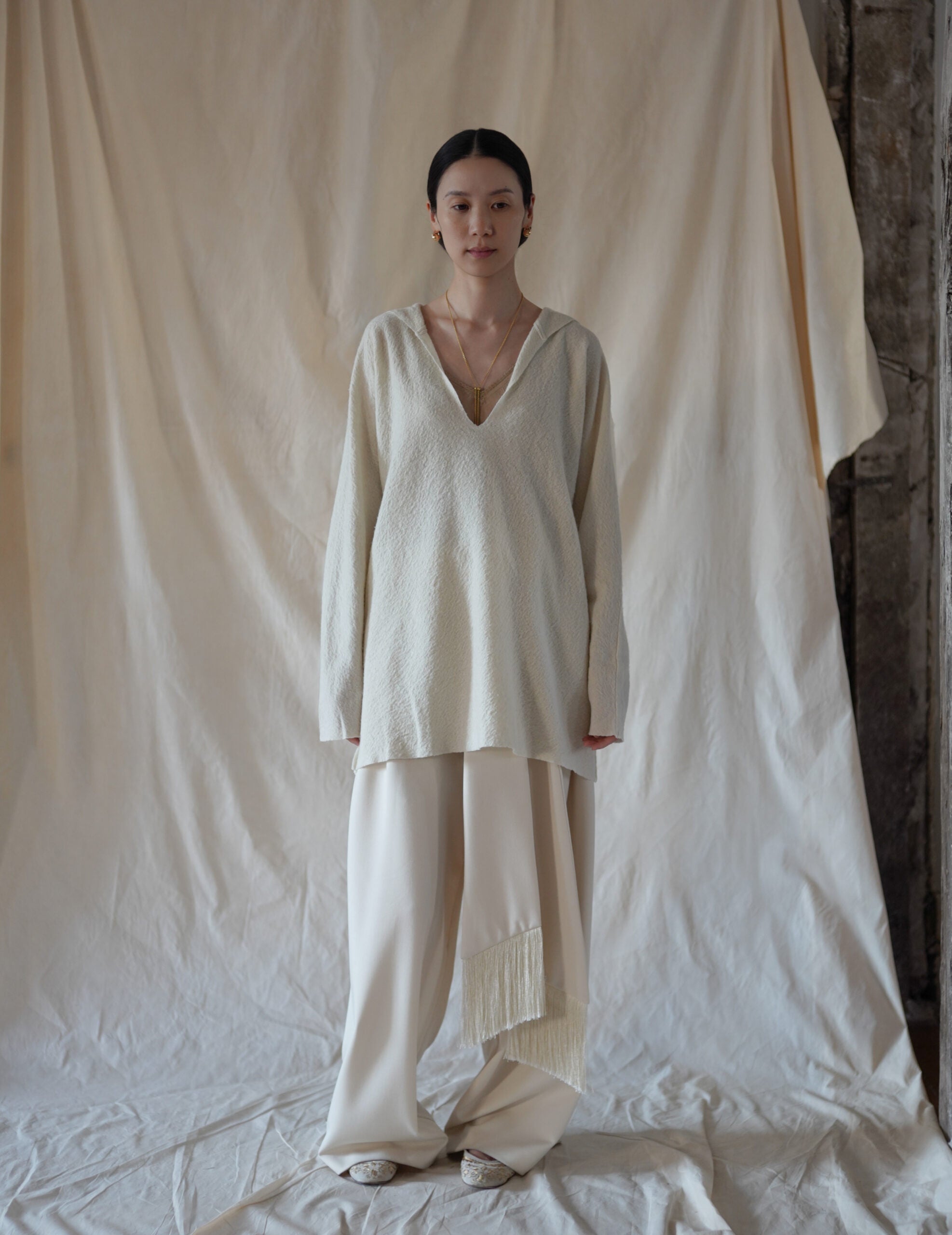 Sailor Wool Knit Top・Ivory White