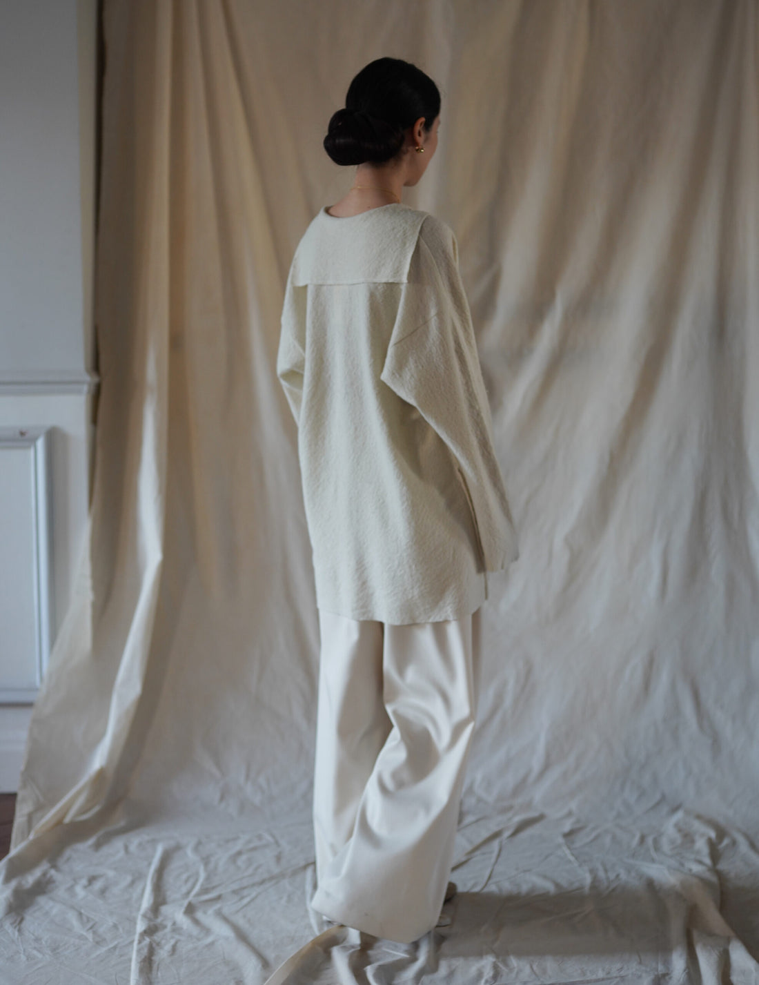 Sailor Wool Knit Top・Ivory White