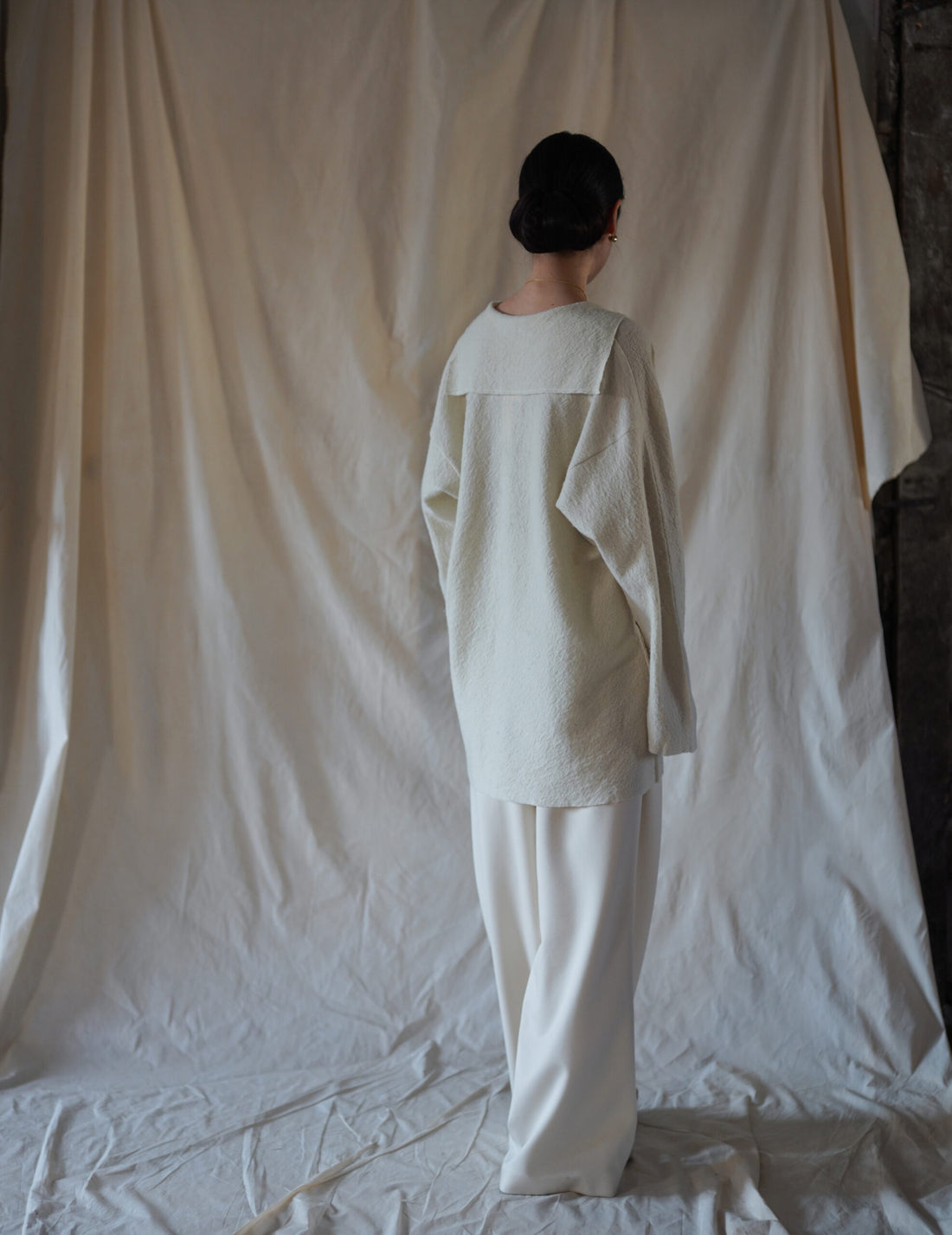 Sailor Wool Knit Top・Ivory White