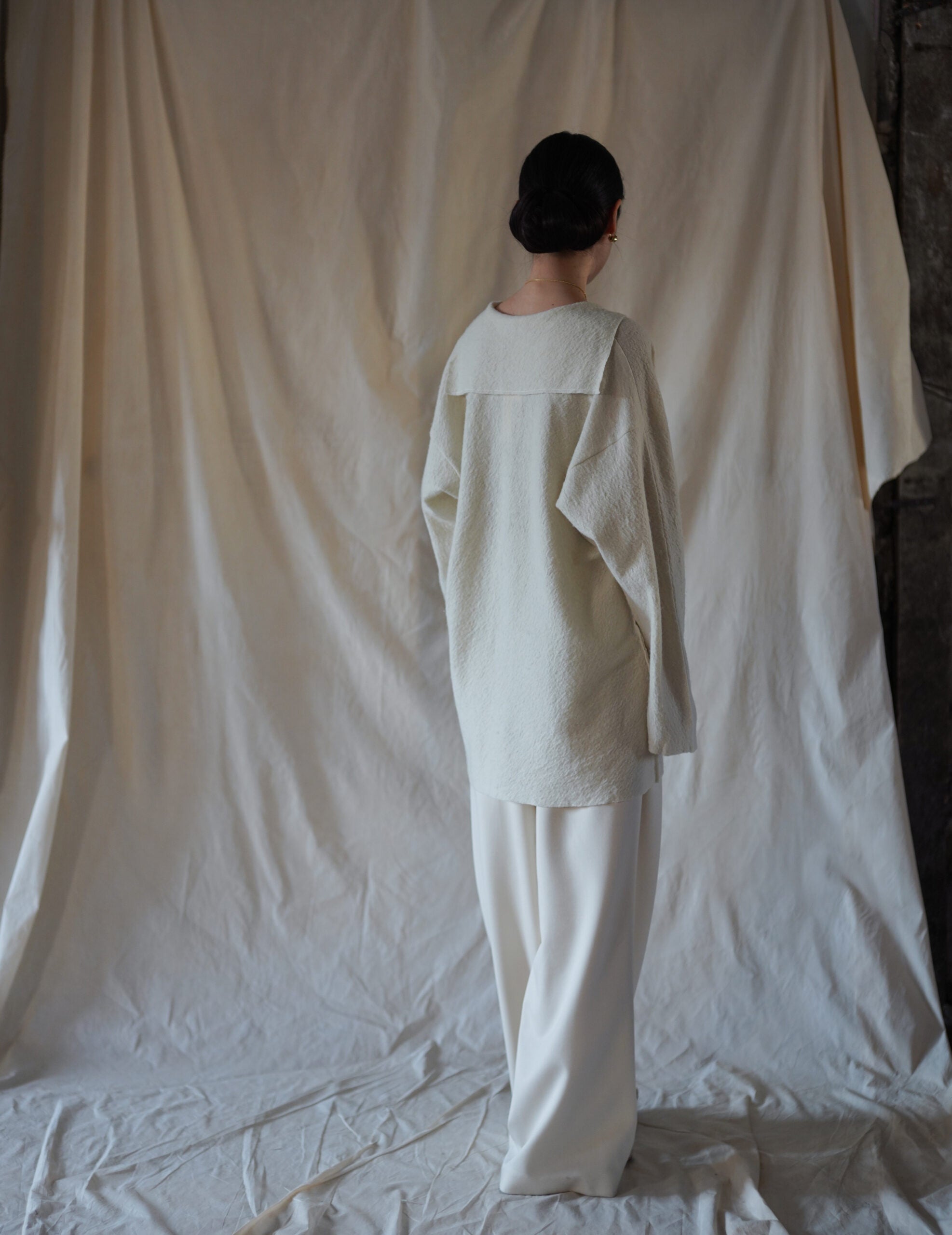 Sailor Wool Knit Top・Ivory White