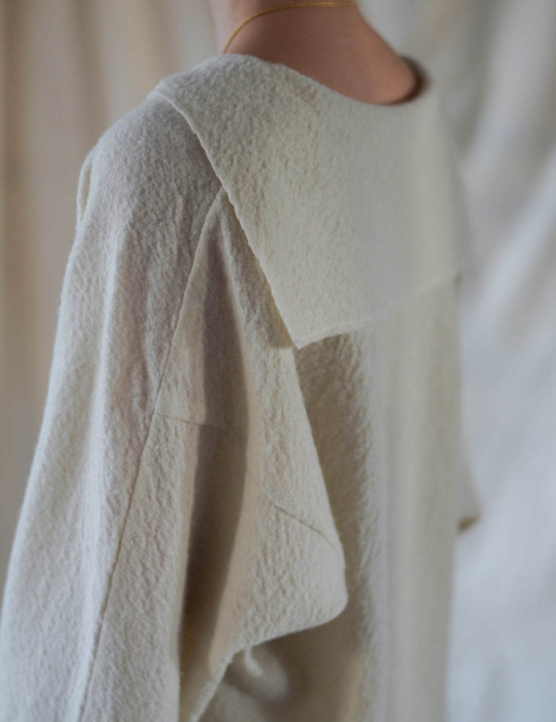 Sailor Wool Knit Top・Ivory White
