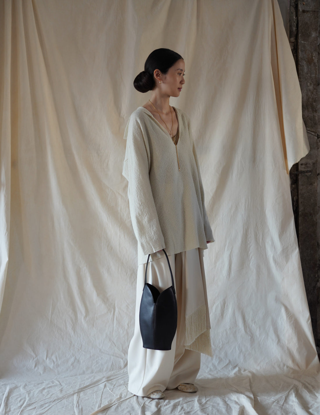 Sailor Wool Knit Top・Ivory White