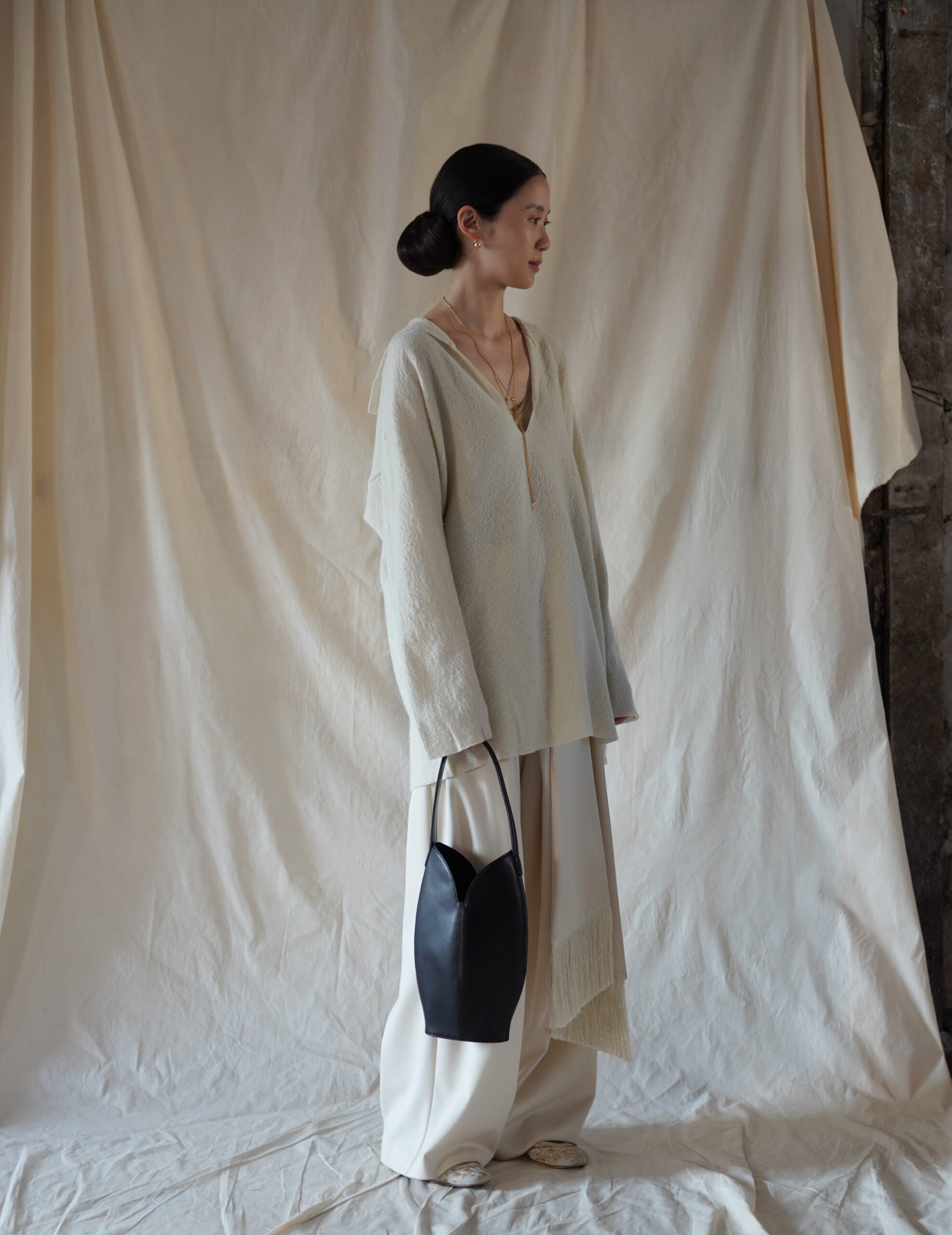 Sailor Wool Knit Top・Ivory White