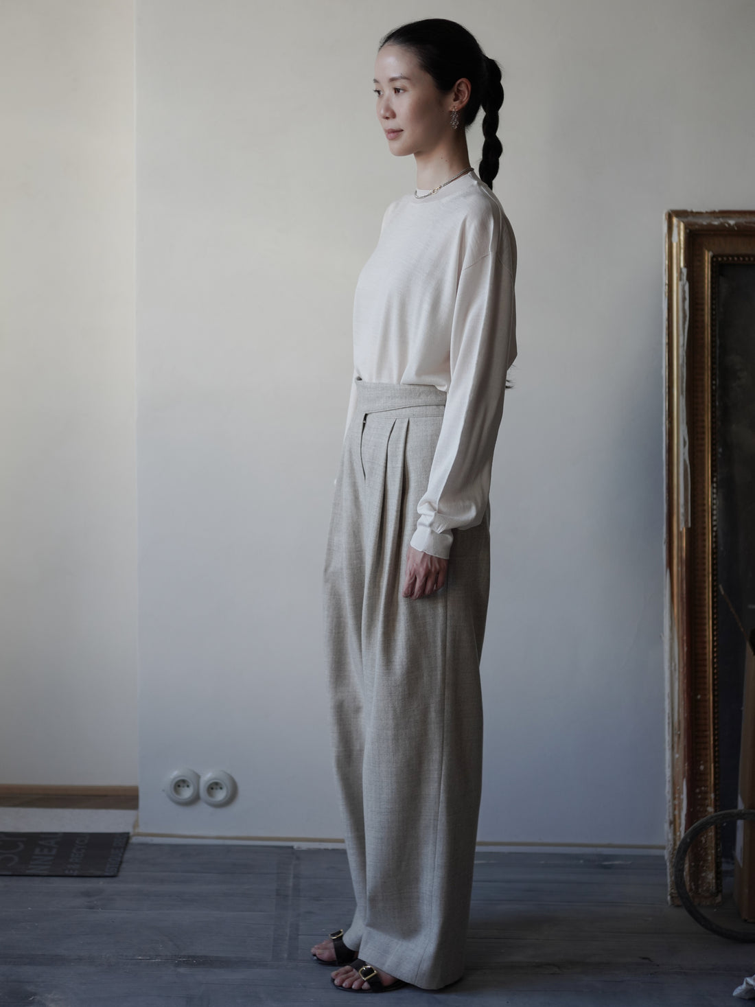Mila Wool Gurkha Trousers・Ivory