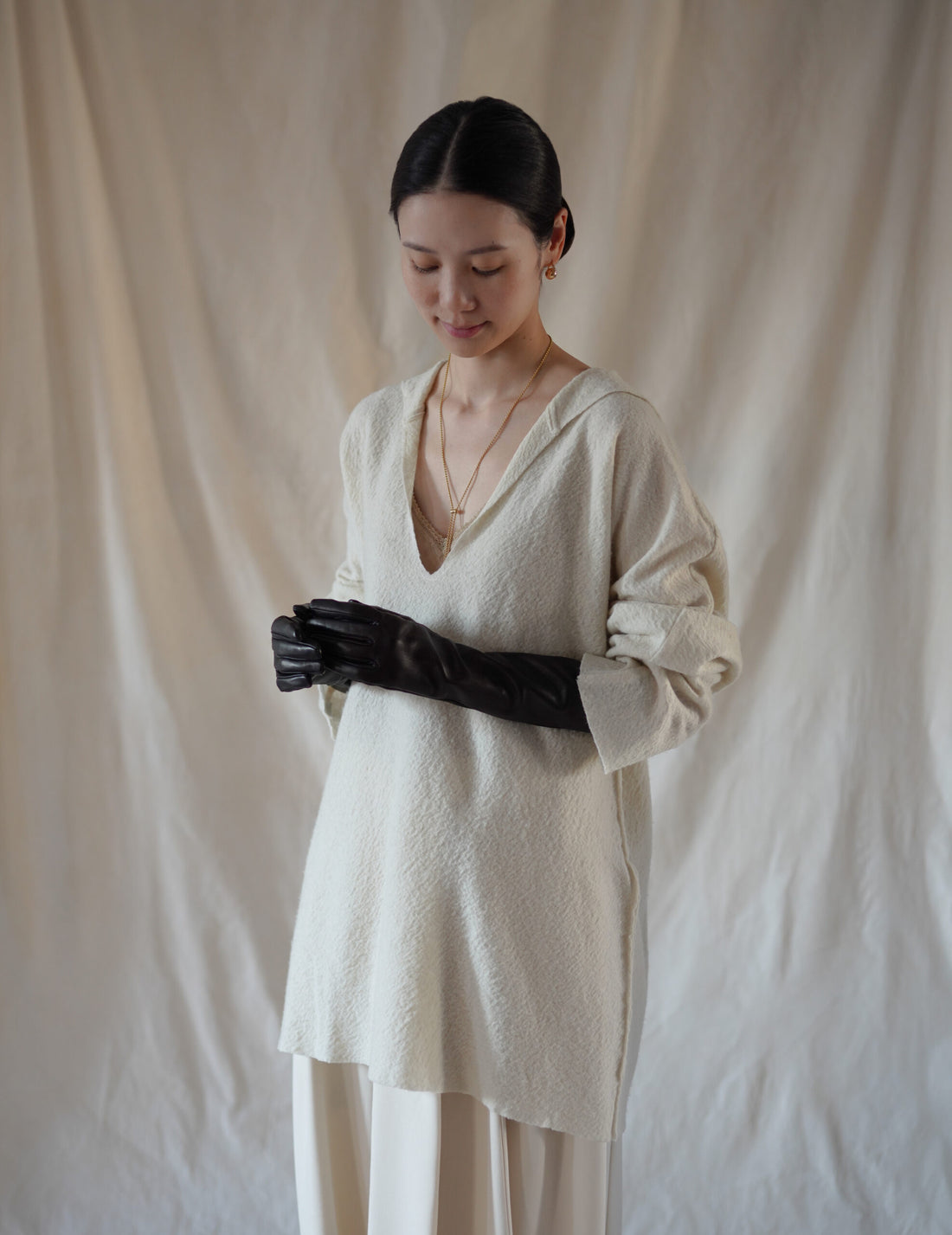 Sailor Wool Knit Top・Ivory White