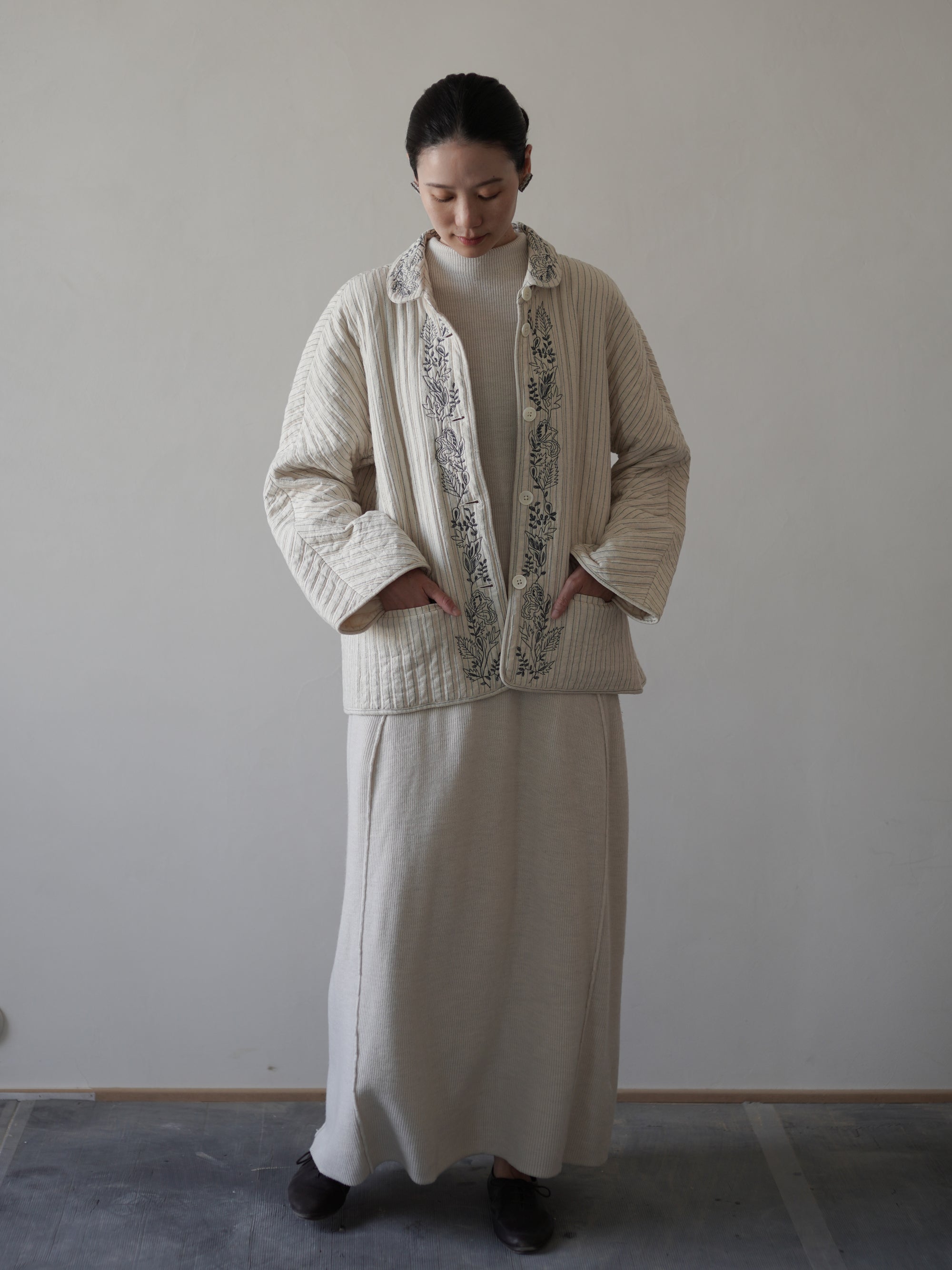 Layla 條紋刺繡外套・網球條紋