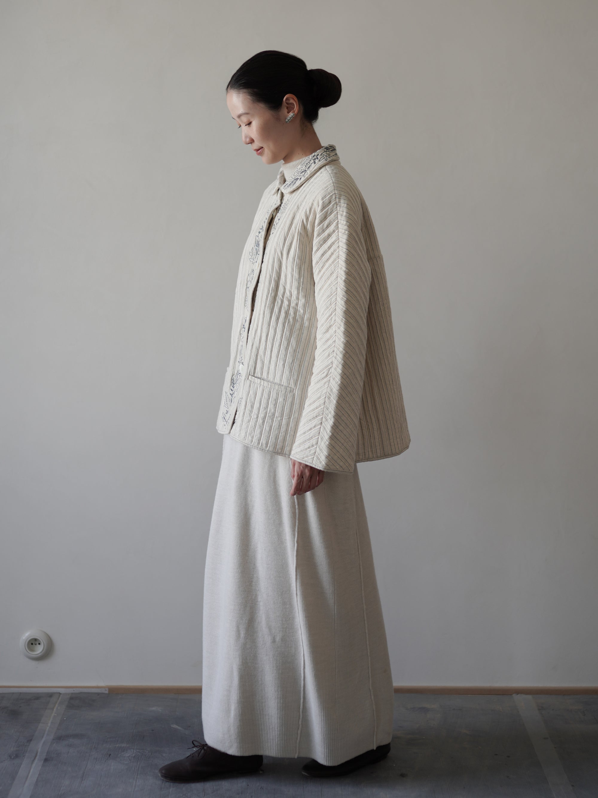 Layla 條紋刺繡外套・網球條紋