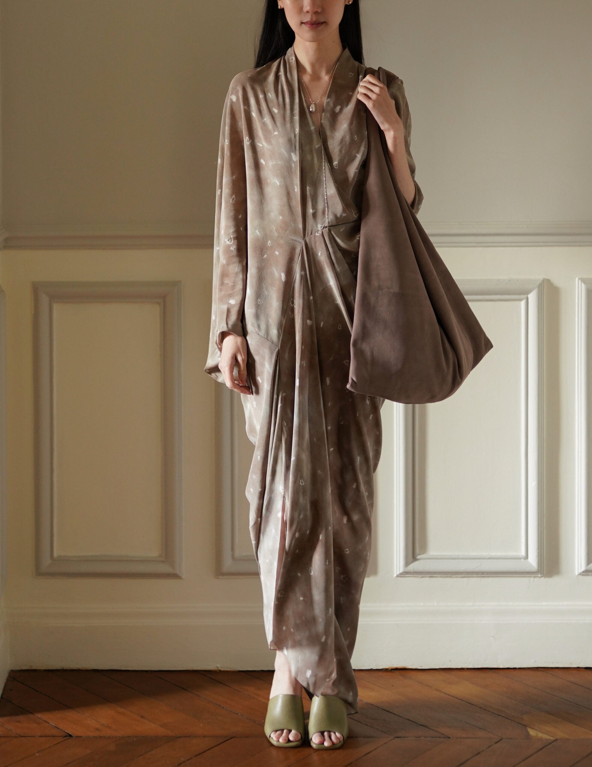 Janis 寬跟穆勒鞋・橄欖綠