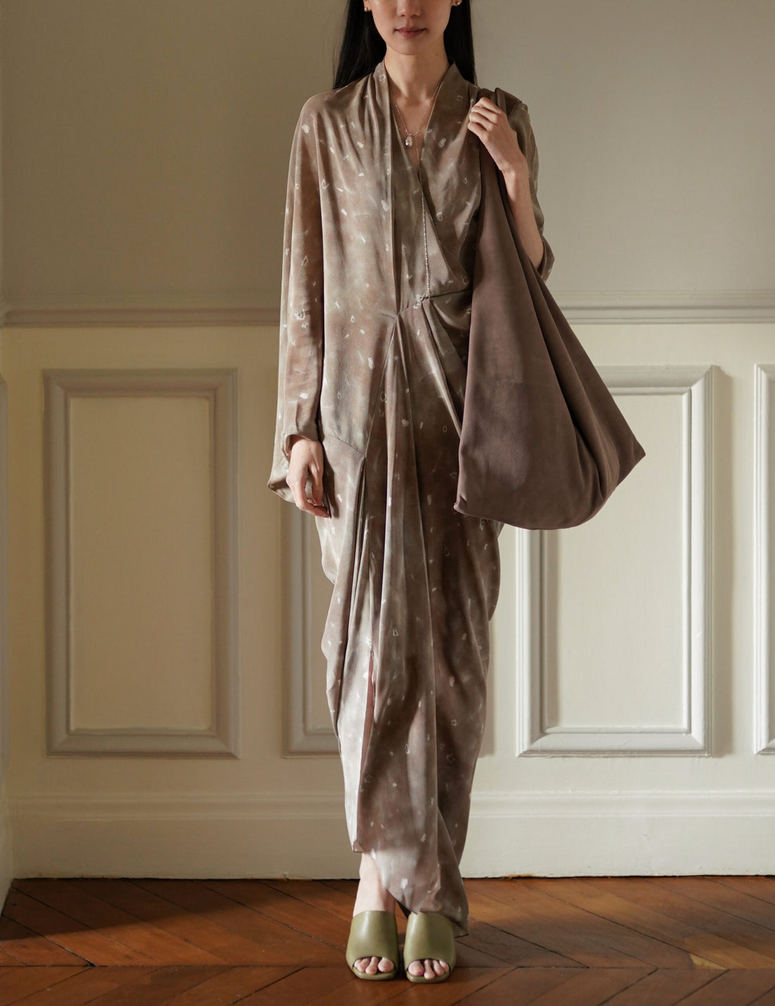 U Bag 麂皮手提包・藕紫色