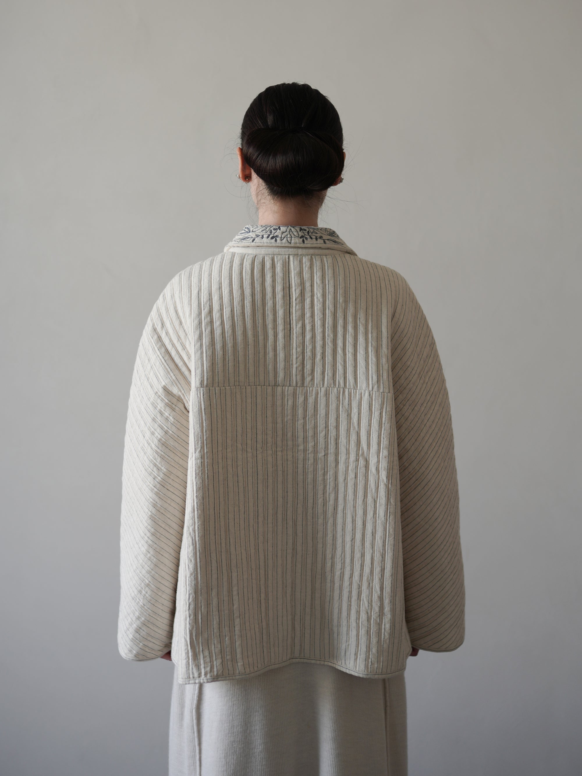 Layla 條紋刺繡外套・網球條紋