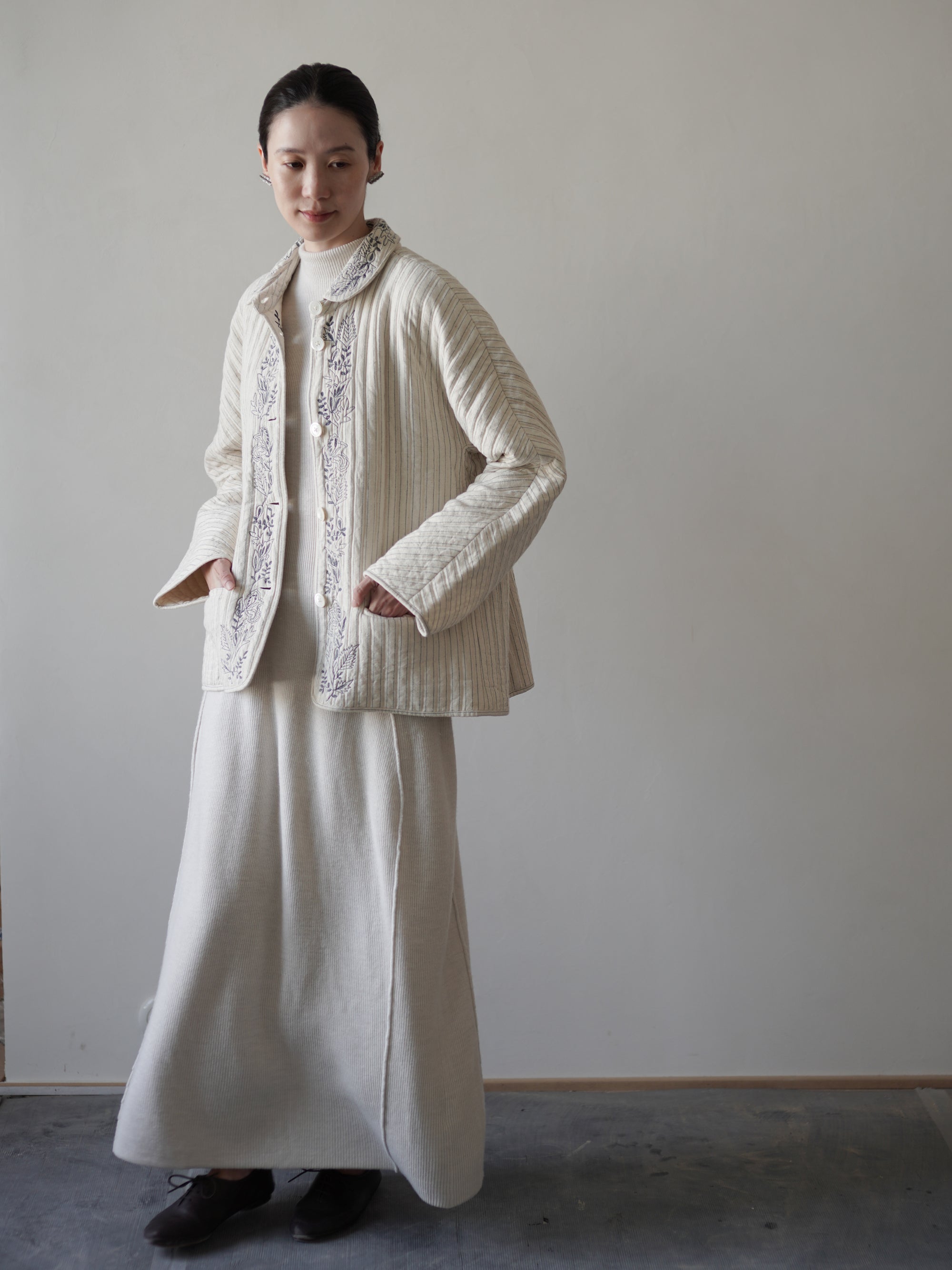 Layla 條紋刺繡外套・網球條紋