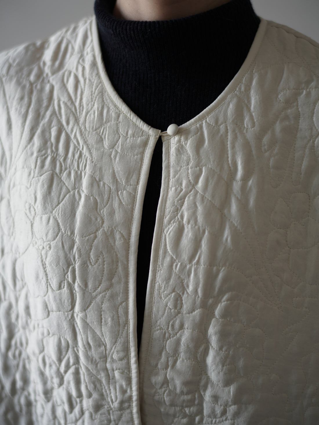 Perle Silk Coat・Ivory