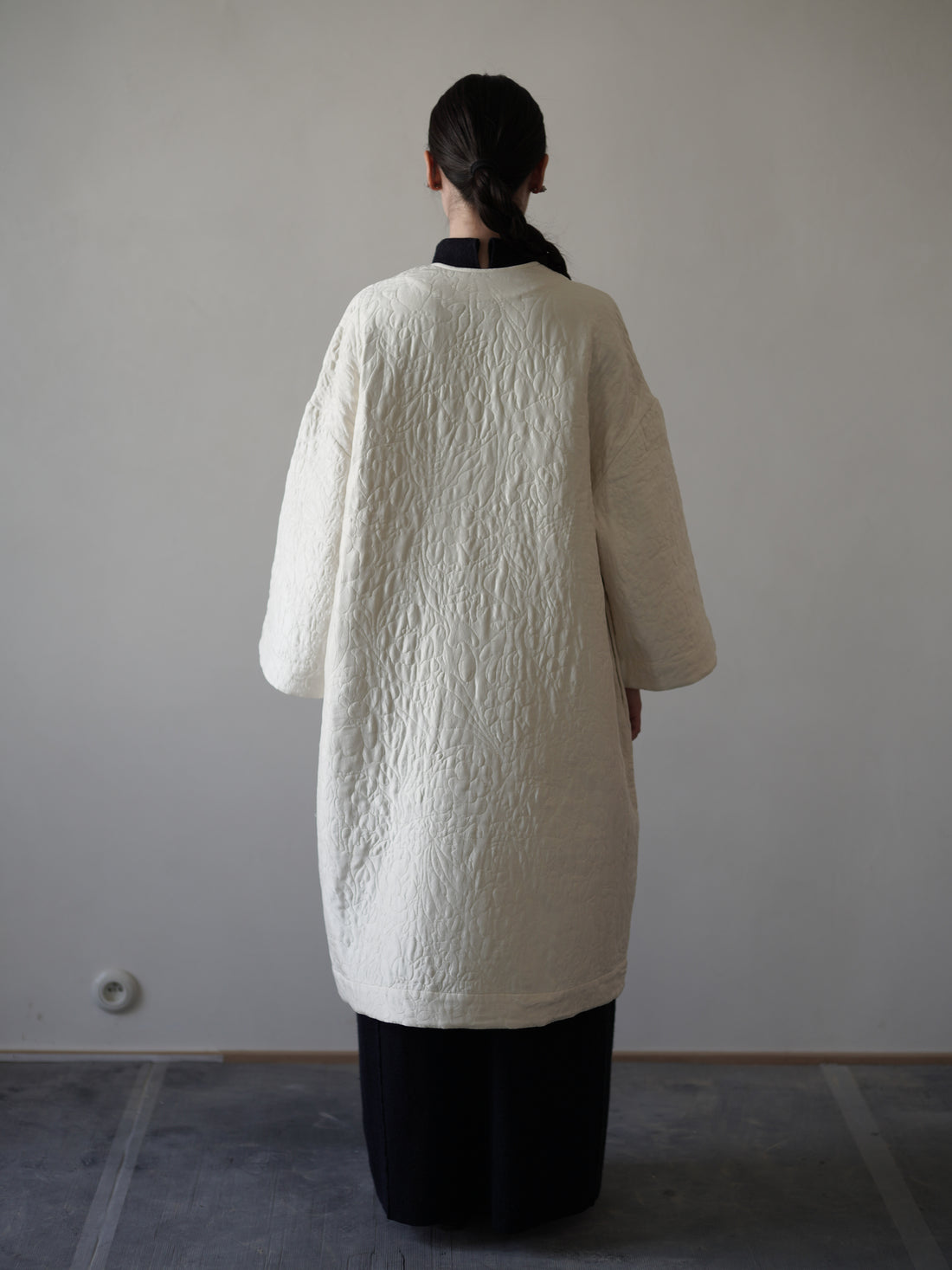 Perle Silk Coat・Ivory