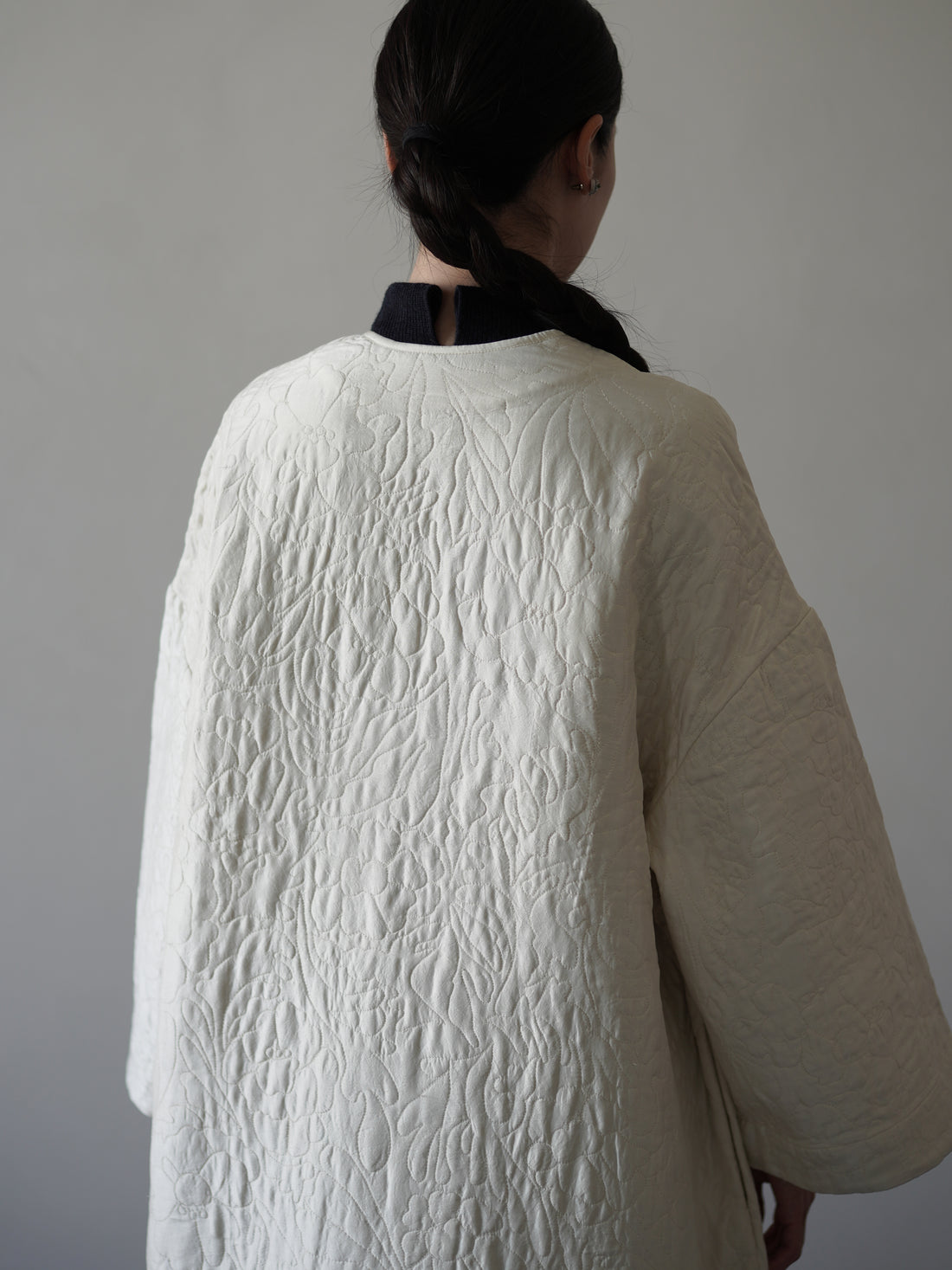 Perle Silk Coat・Ivory
