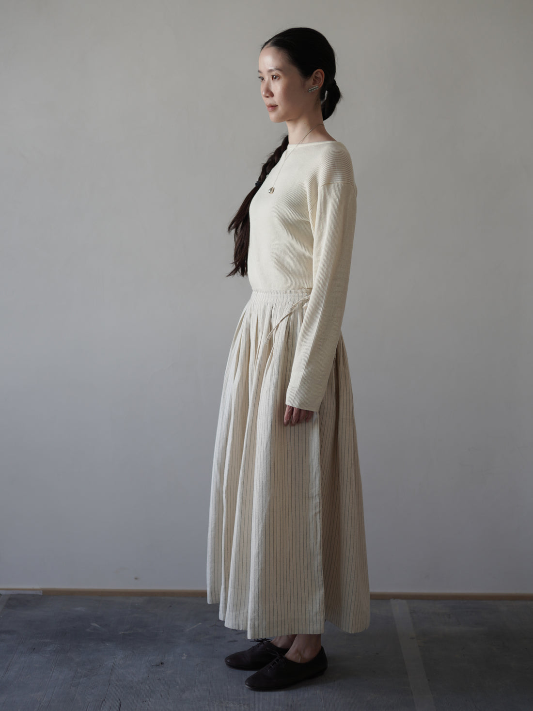 Claire 條紋長裙・網球條紋