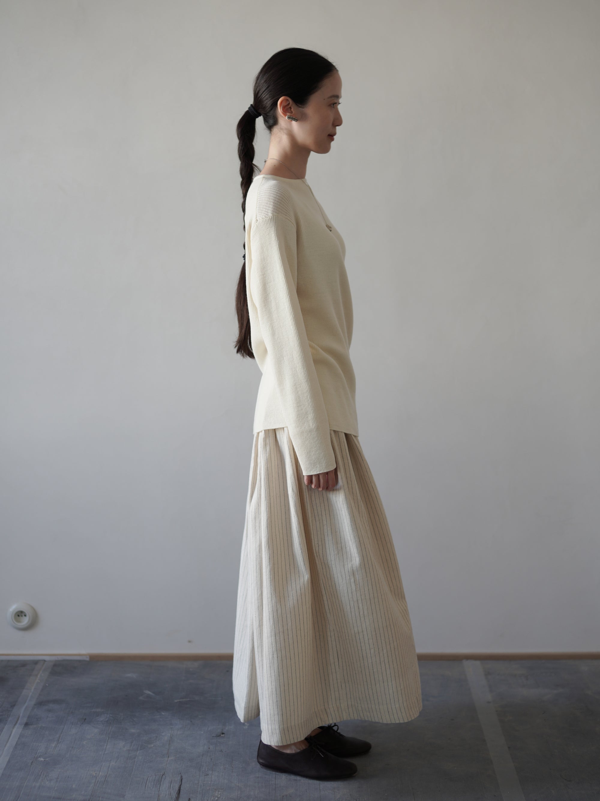 Claire 條紋長裙・網球條紋