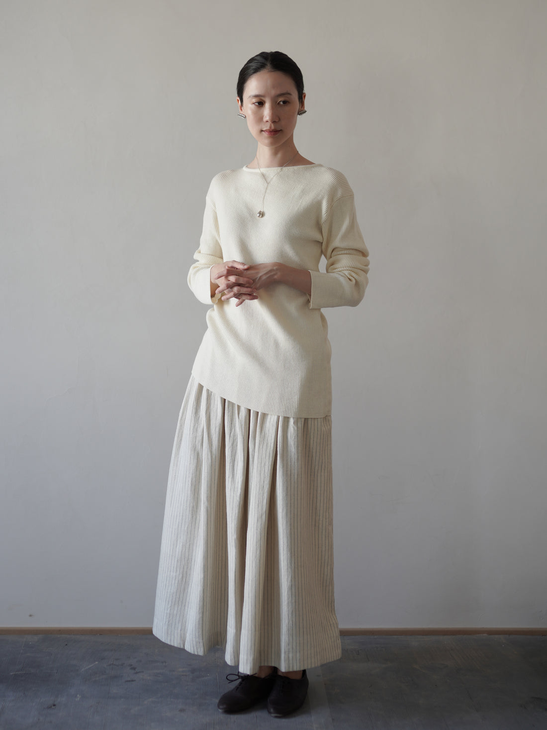 Claire 條紋長裙・網球條紋