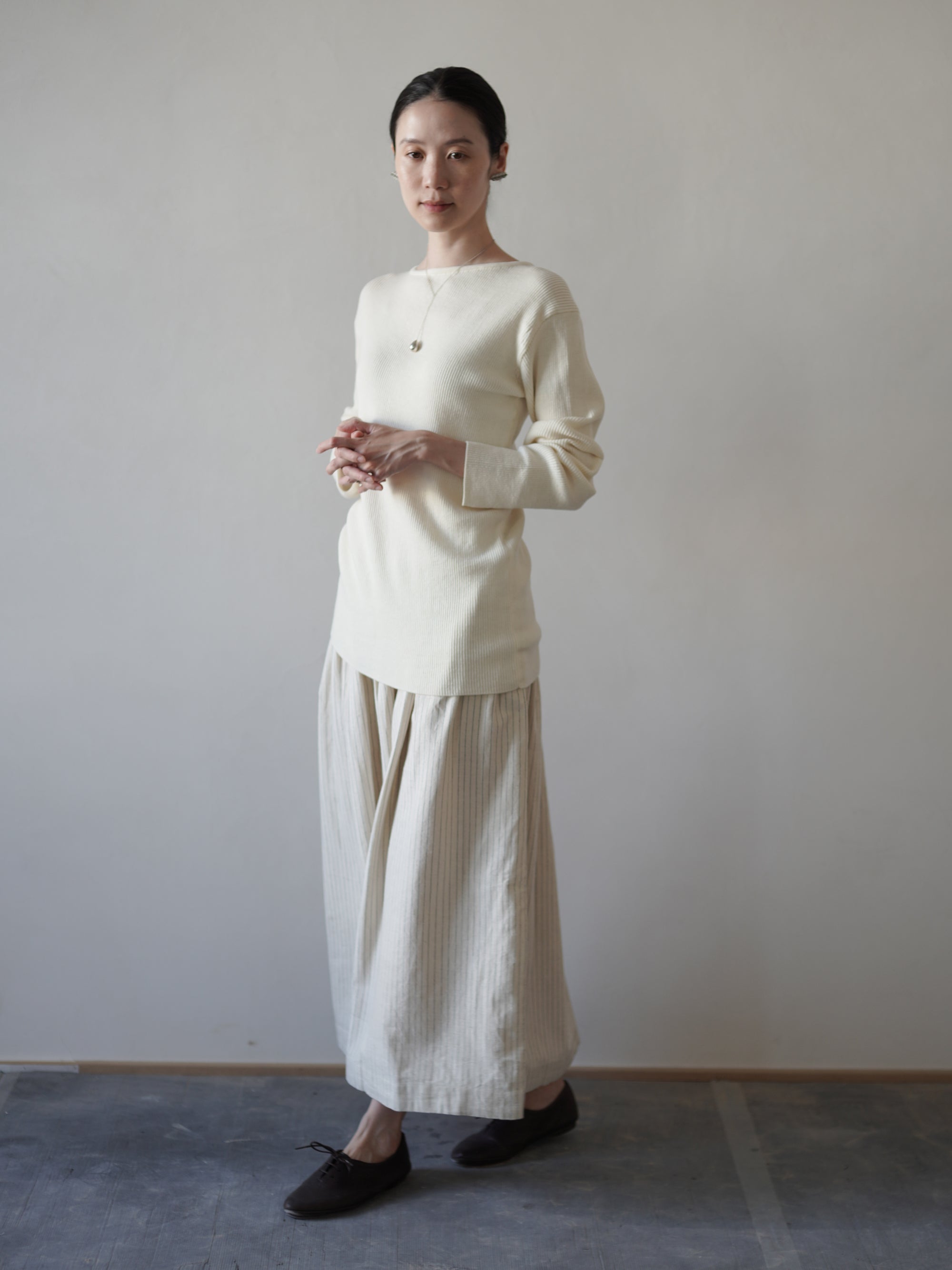 Claire 條紋長裙・網球條紋