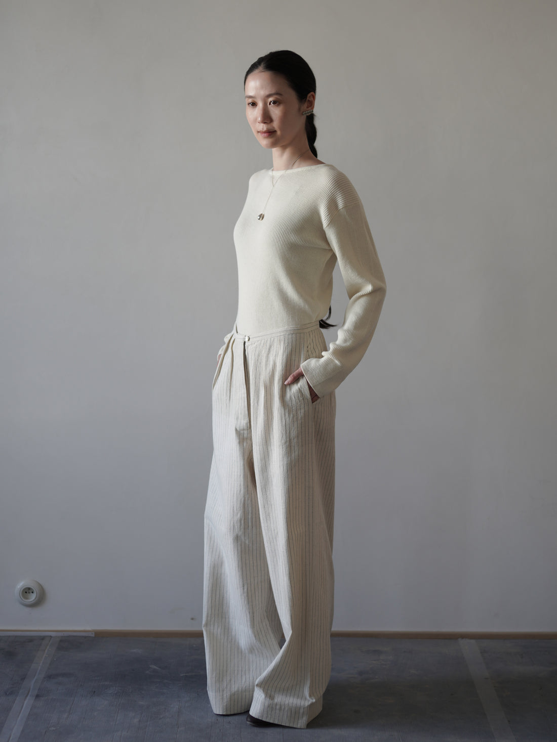 The UNSHRINKABLE WOOL KASHIGU Rib Top
