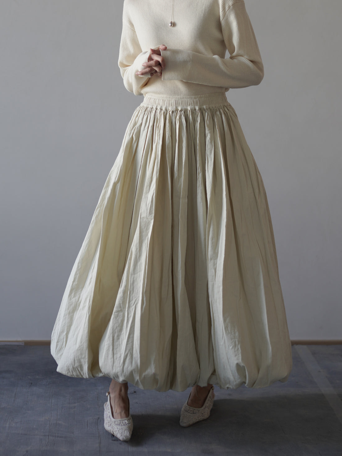 Balloon Skirt・Rosemary Green