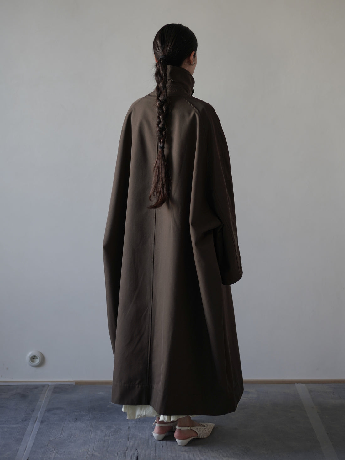 Wool Cotton Trench Coat・Khaki