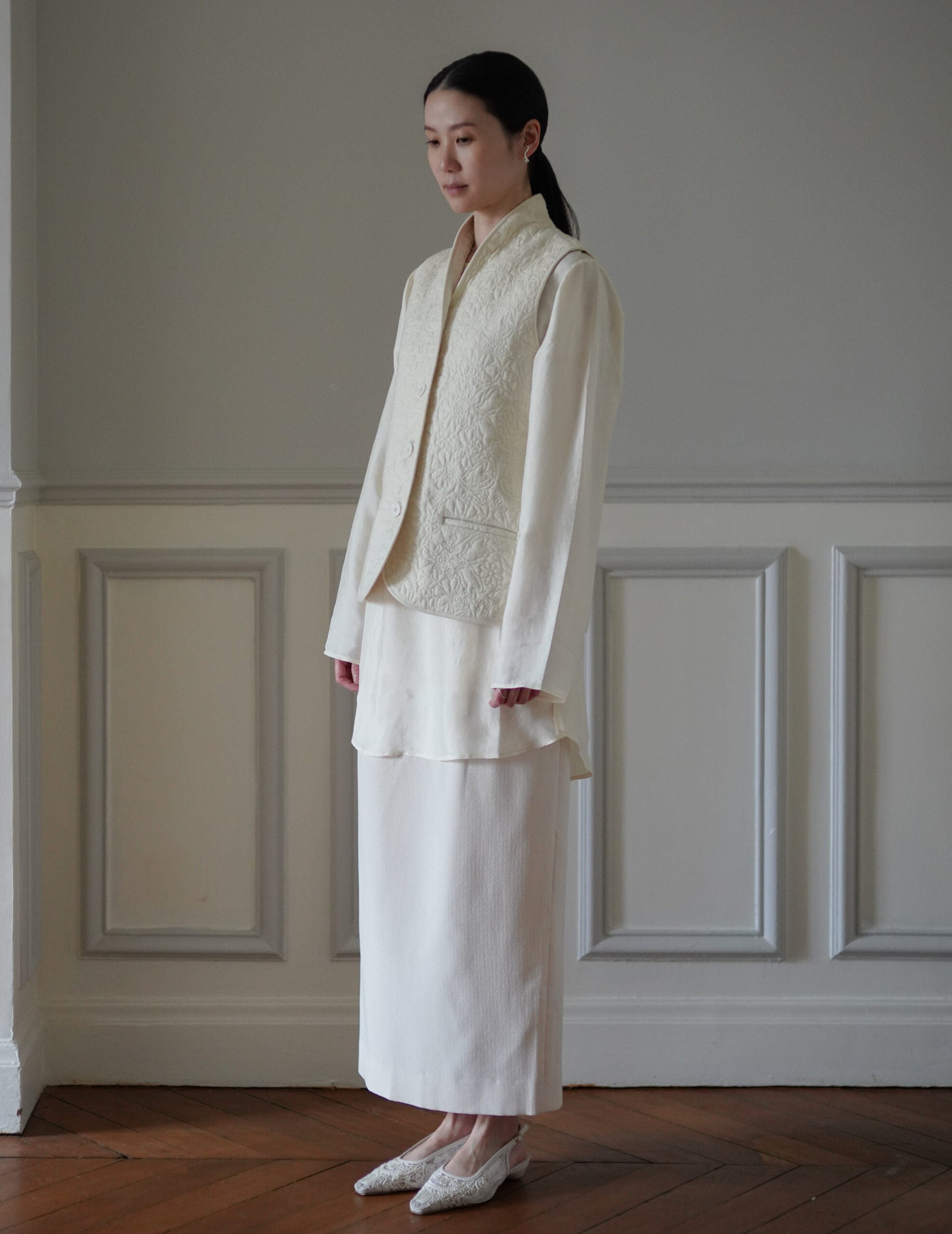 ORLANDO Quilted Waistcoat · Ivory