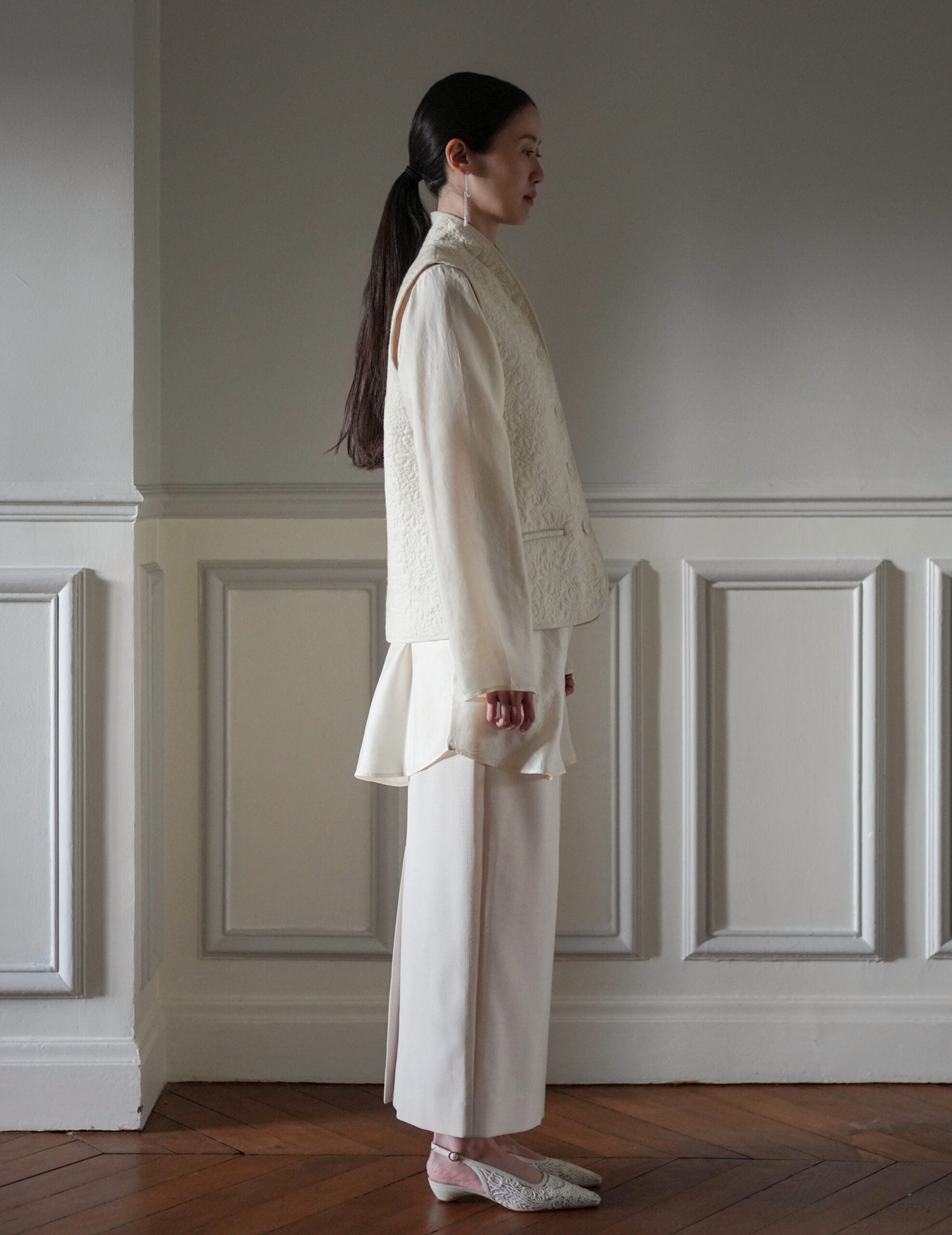 ORLANDO Quilted Waistcoat · Ivory