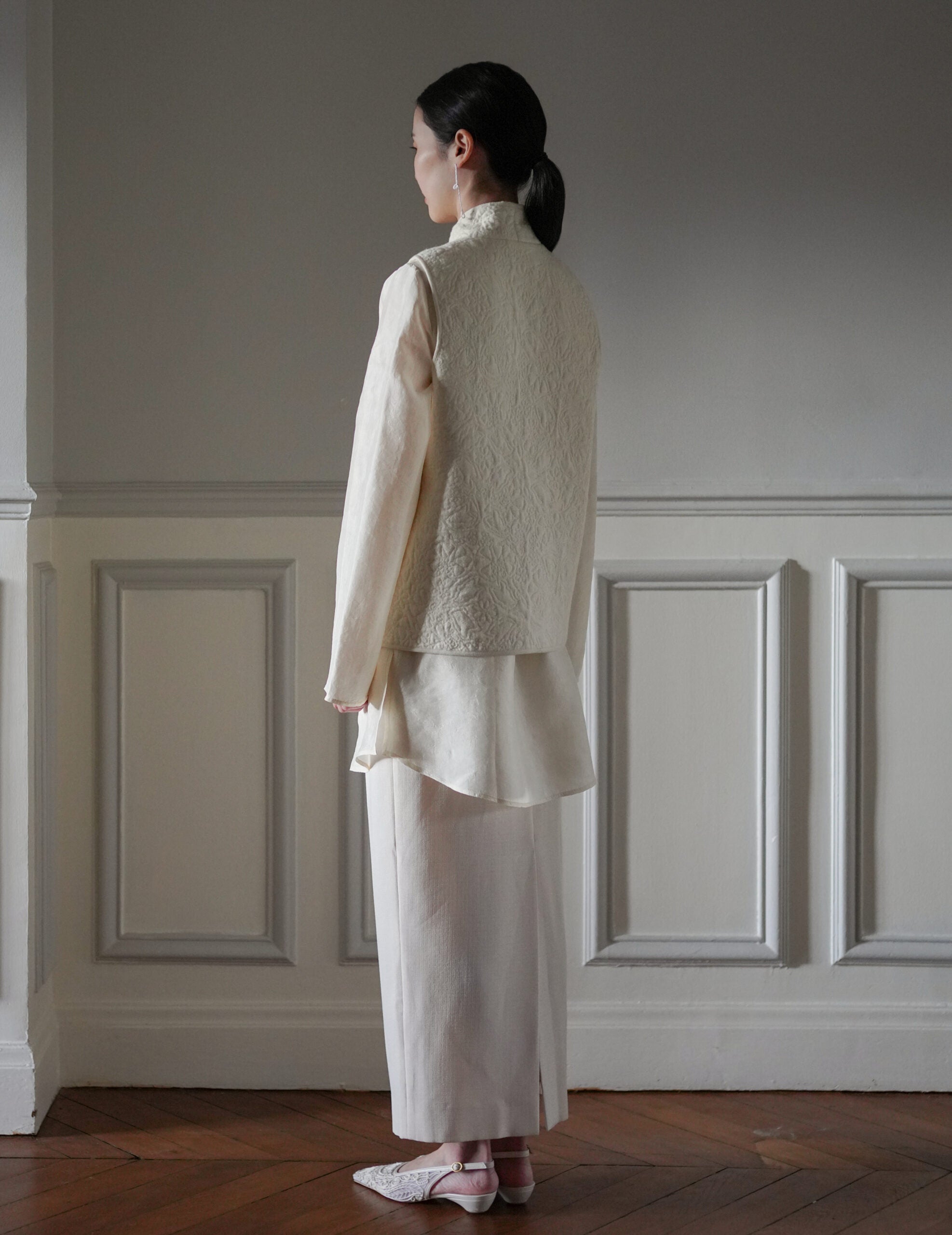 ORLANDO Quilted Waistcoat · Ivory