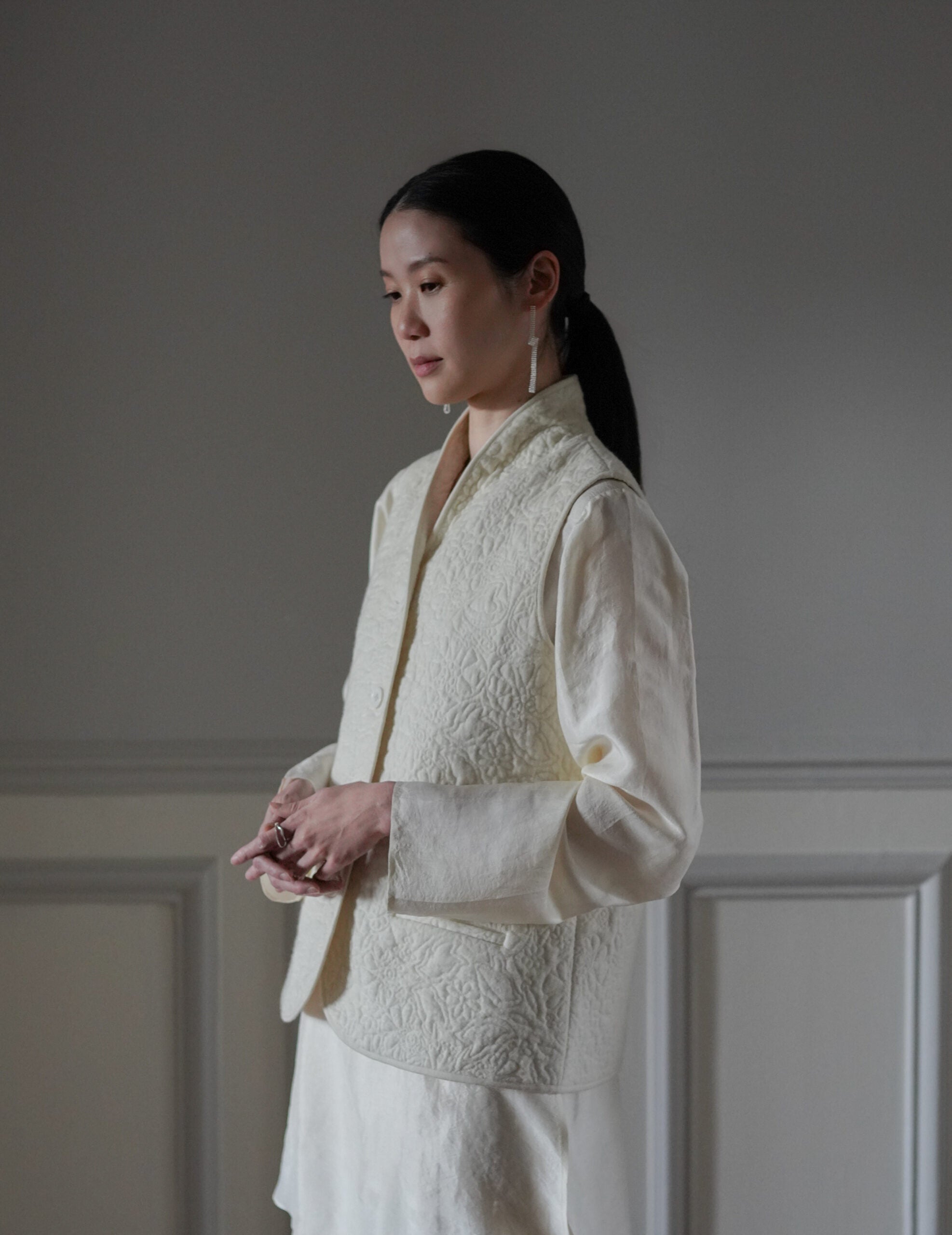 ORLANDO Quilted Waistcoat · Ivory