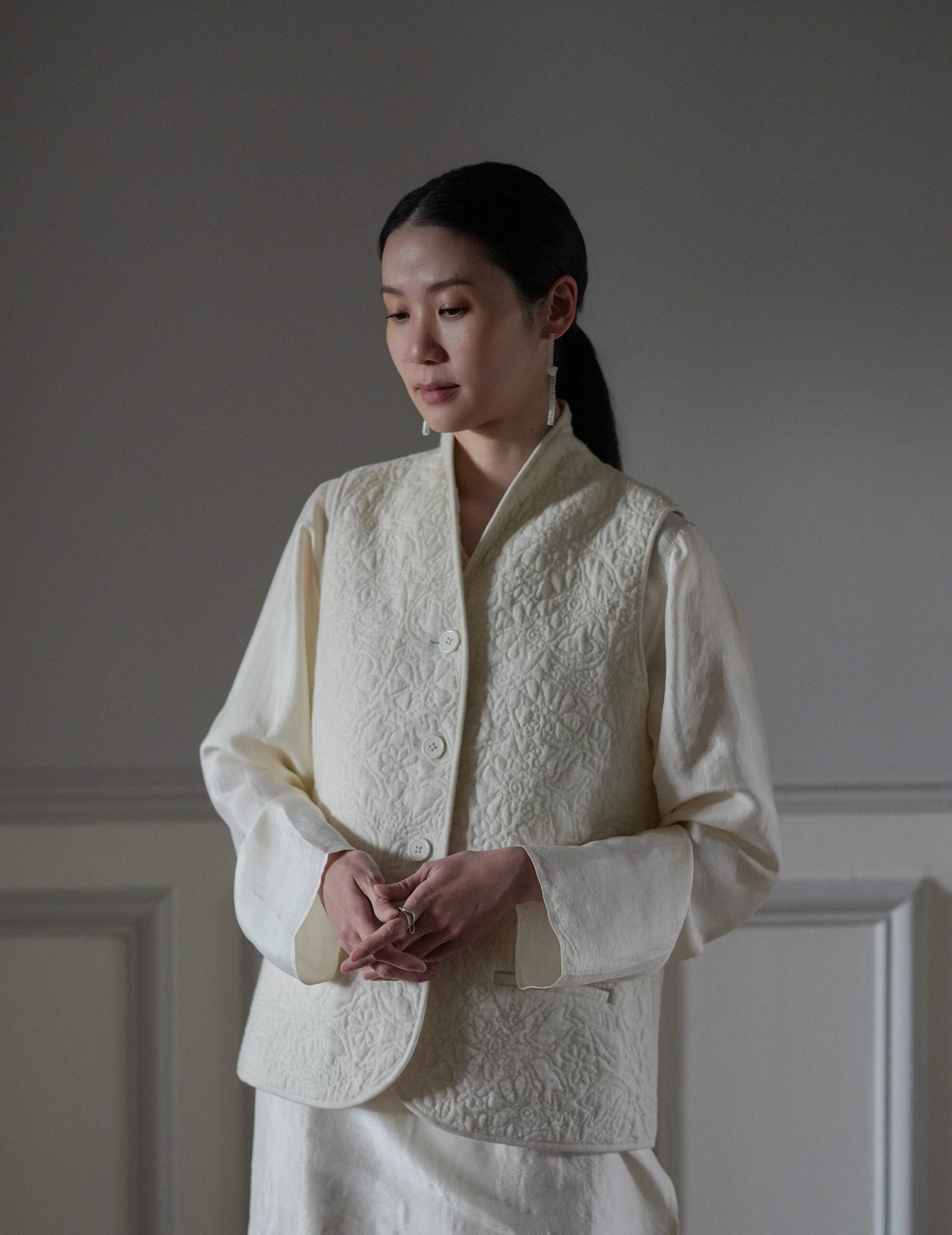 ORLANDO Quilted Waistcoat · Ivory