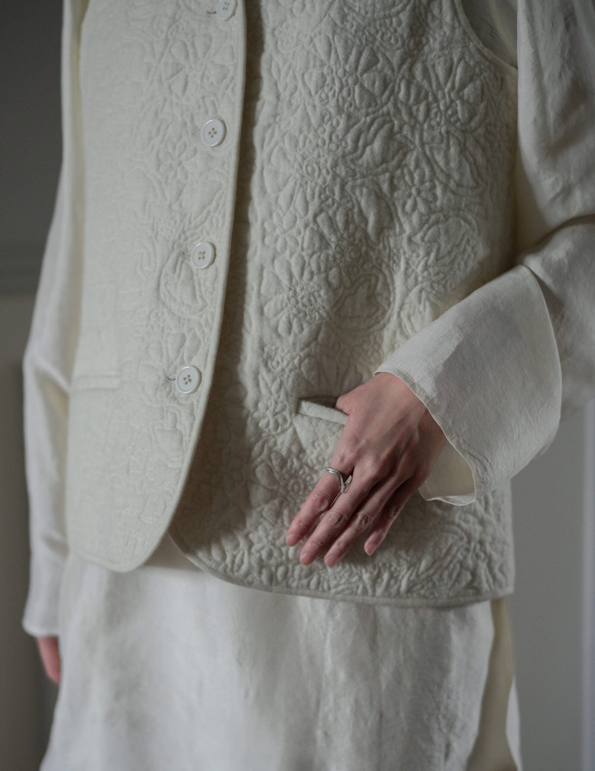 ORLANDO Quilted Waistcoat · Ivory