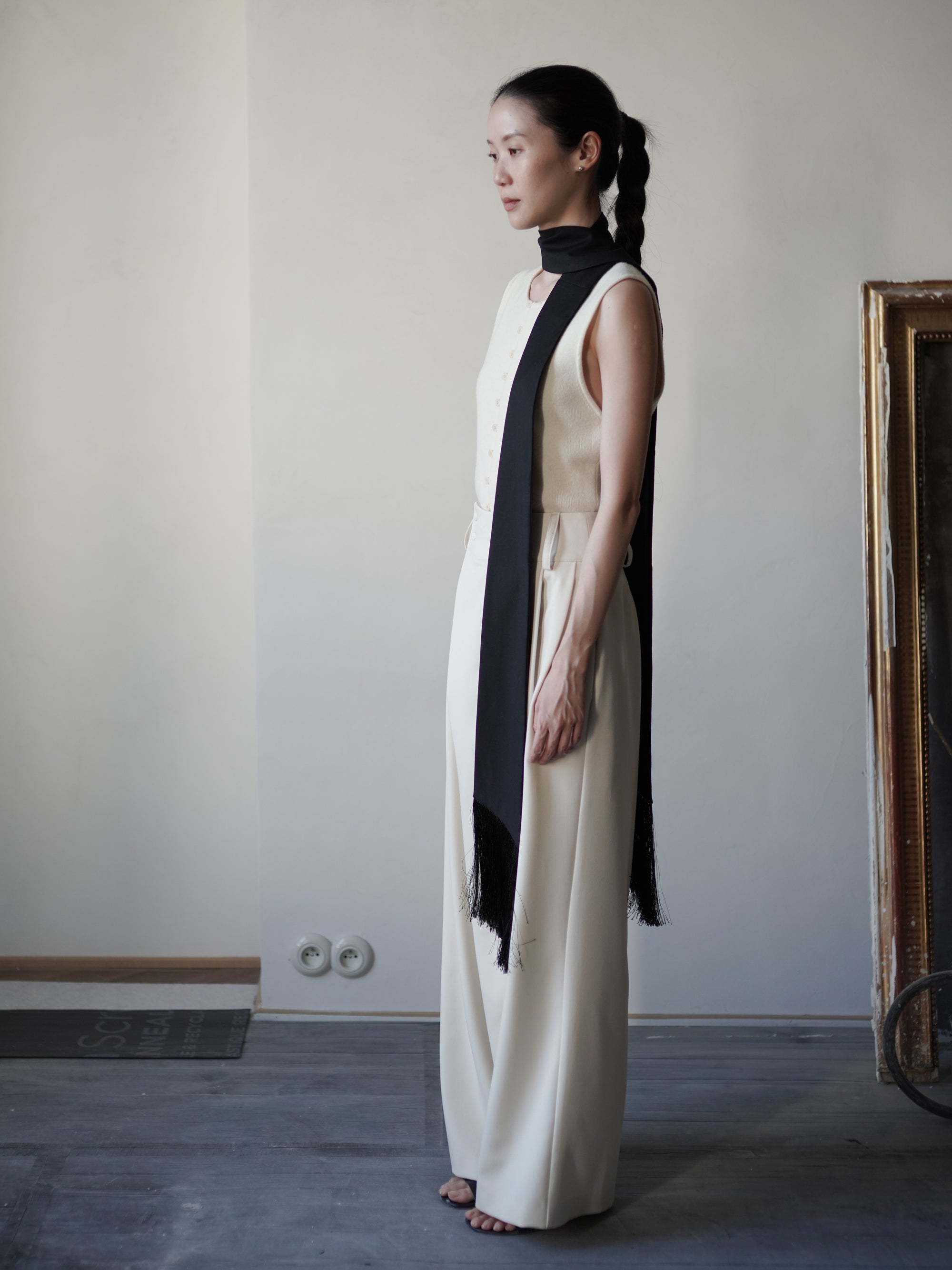 BAKHROMA Fringe Belt・Navy