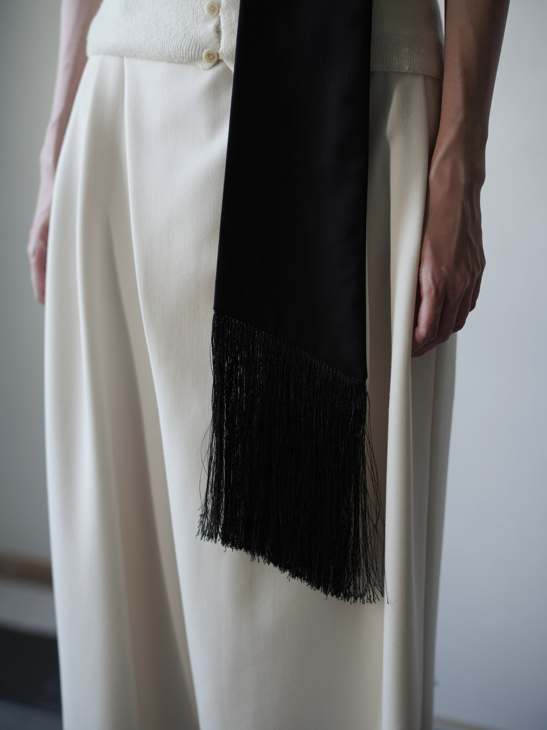 BAKHROMA Fringe Belt・Navy