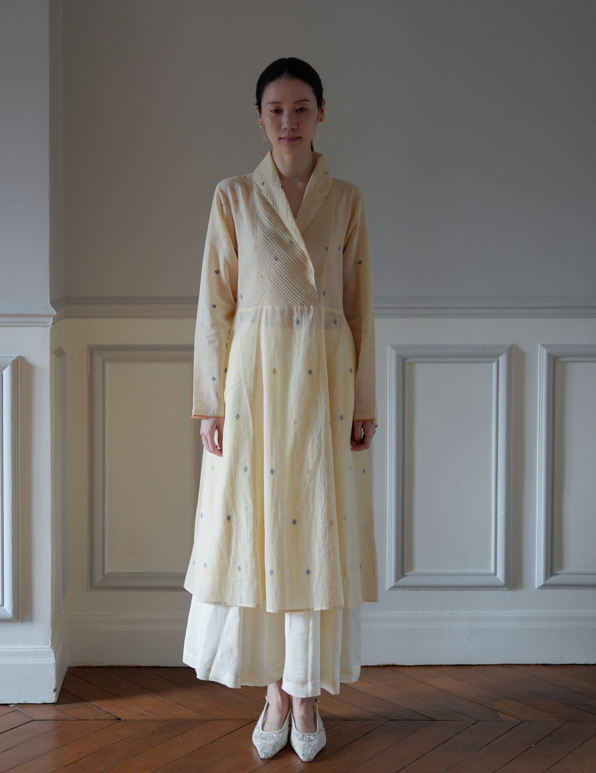 DORA Dress・Tea Jamdani