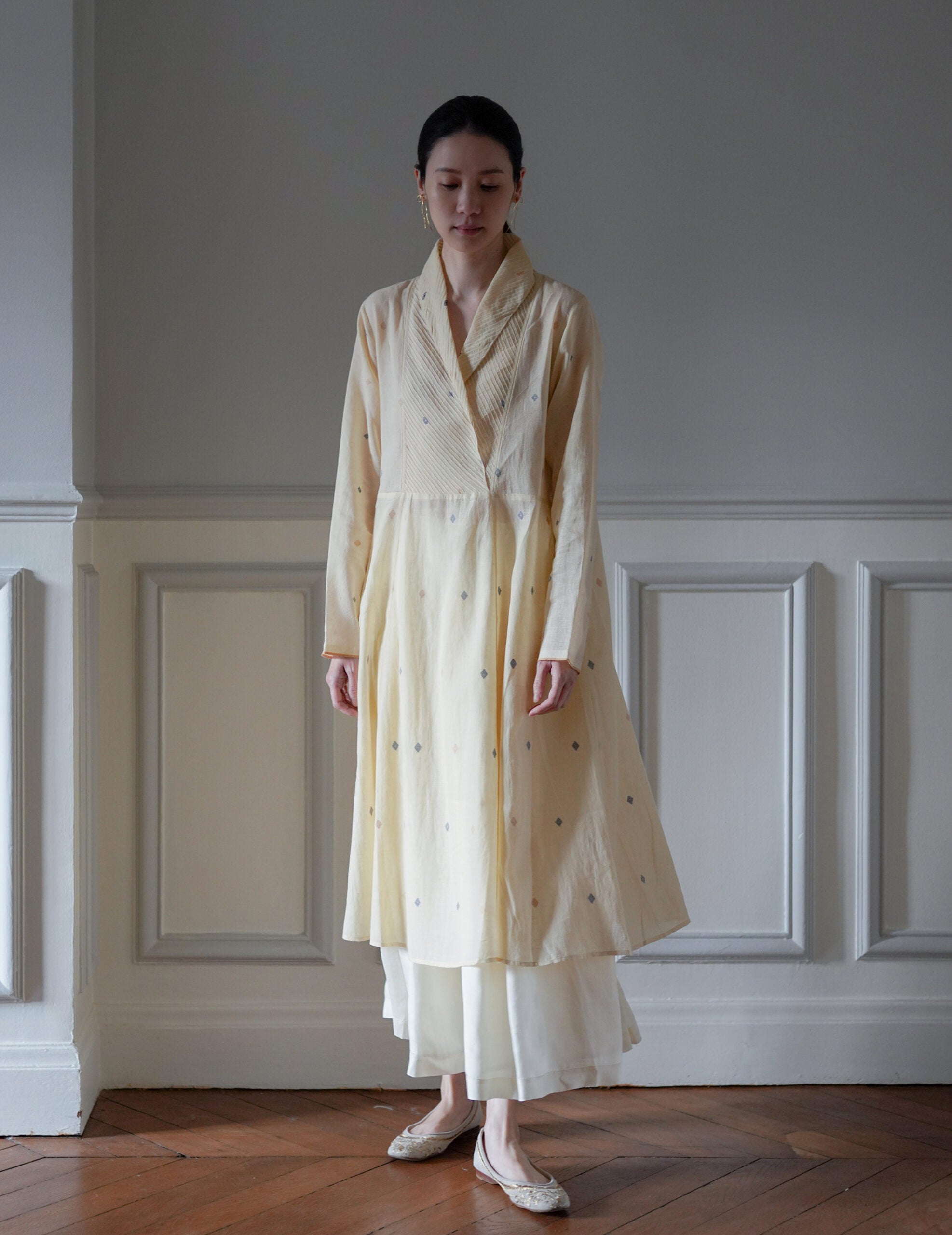 DORA Dress・Tea Jamdani