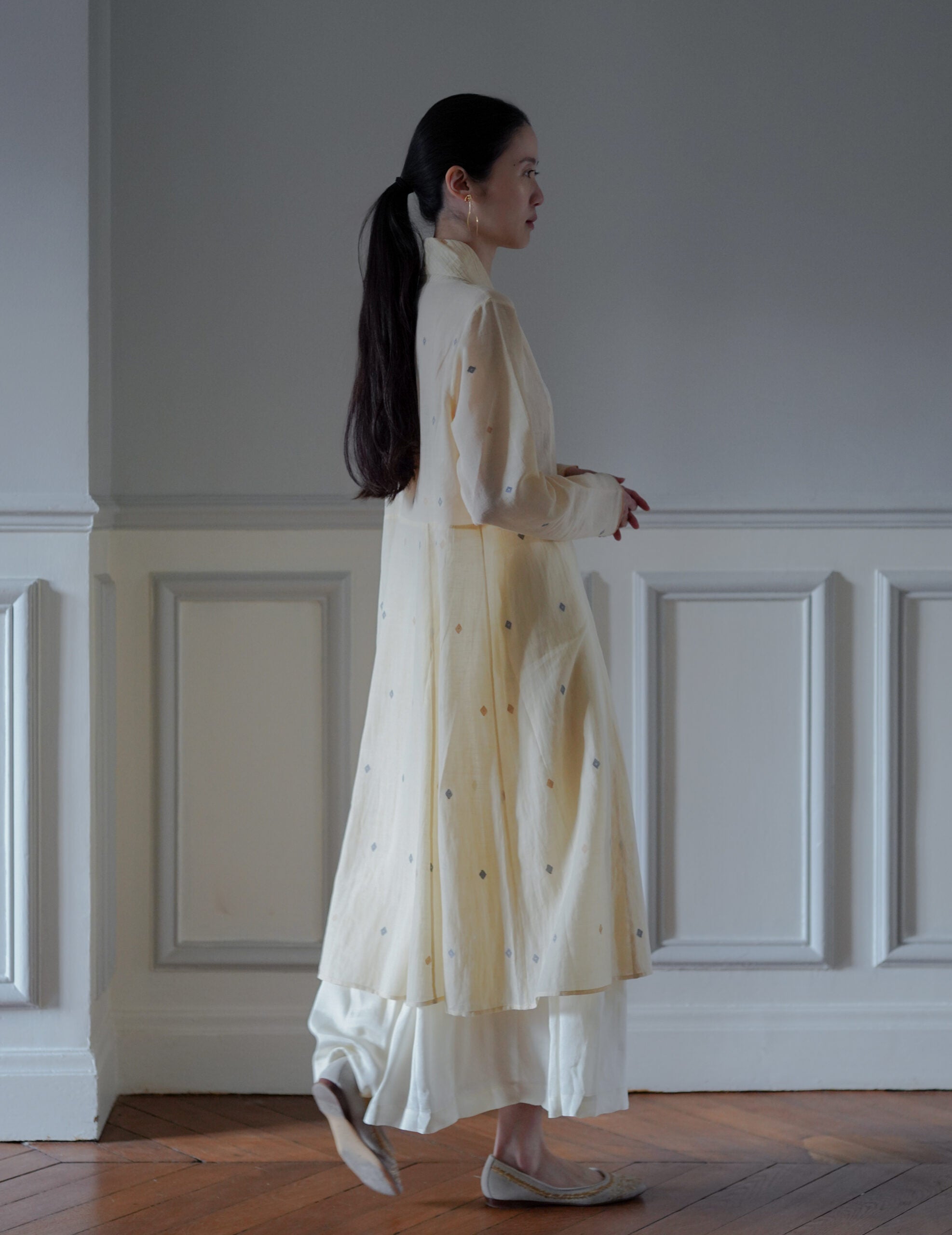 DORA Dress・Tea Jamdani